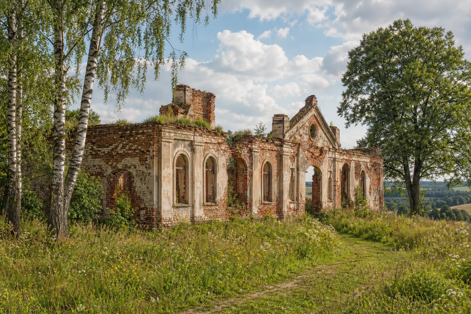 Адамово, усадьба: хозпостройка (руины)