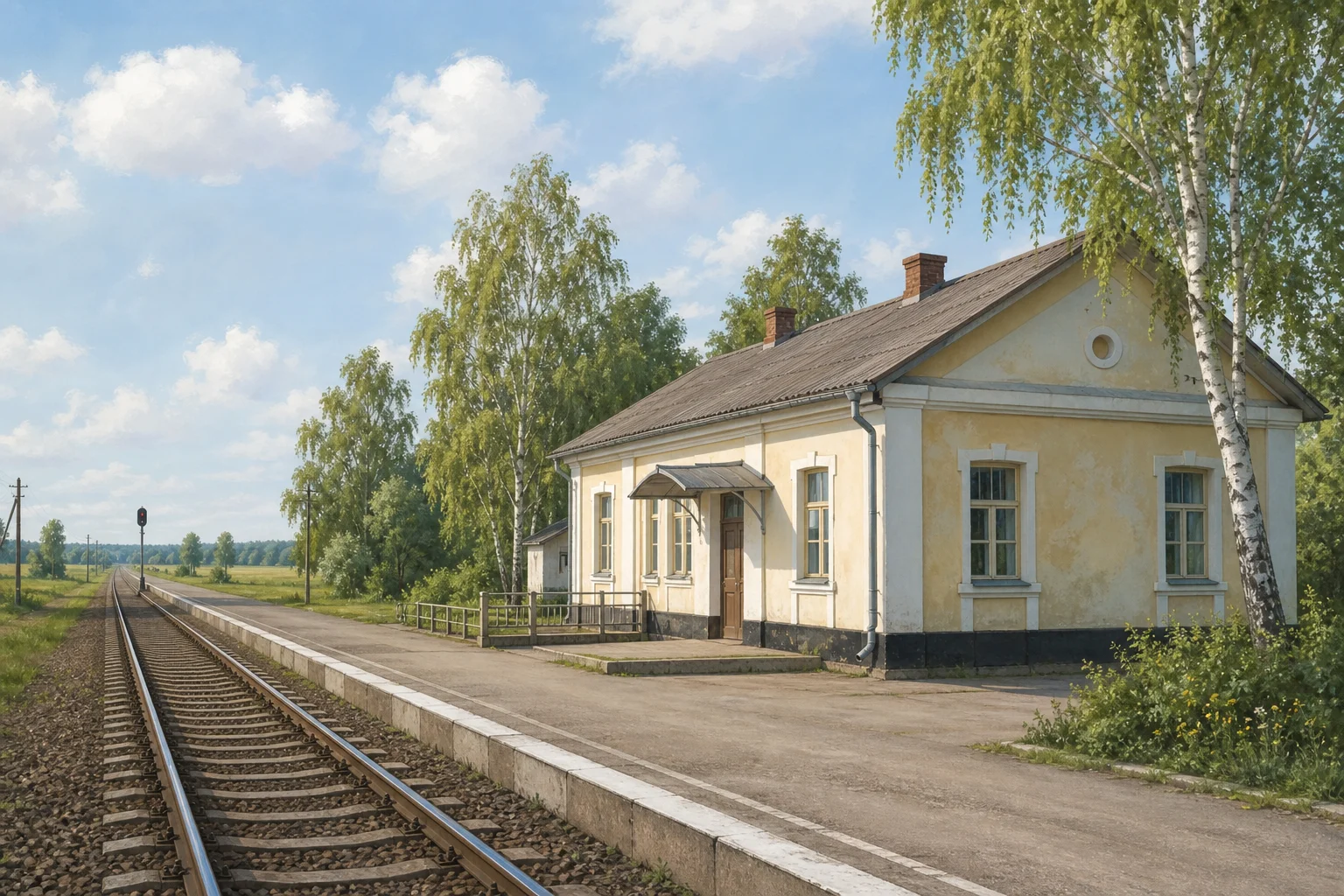 Адамово, железнодорожная станция (дерев.)