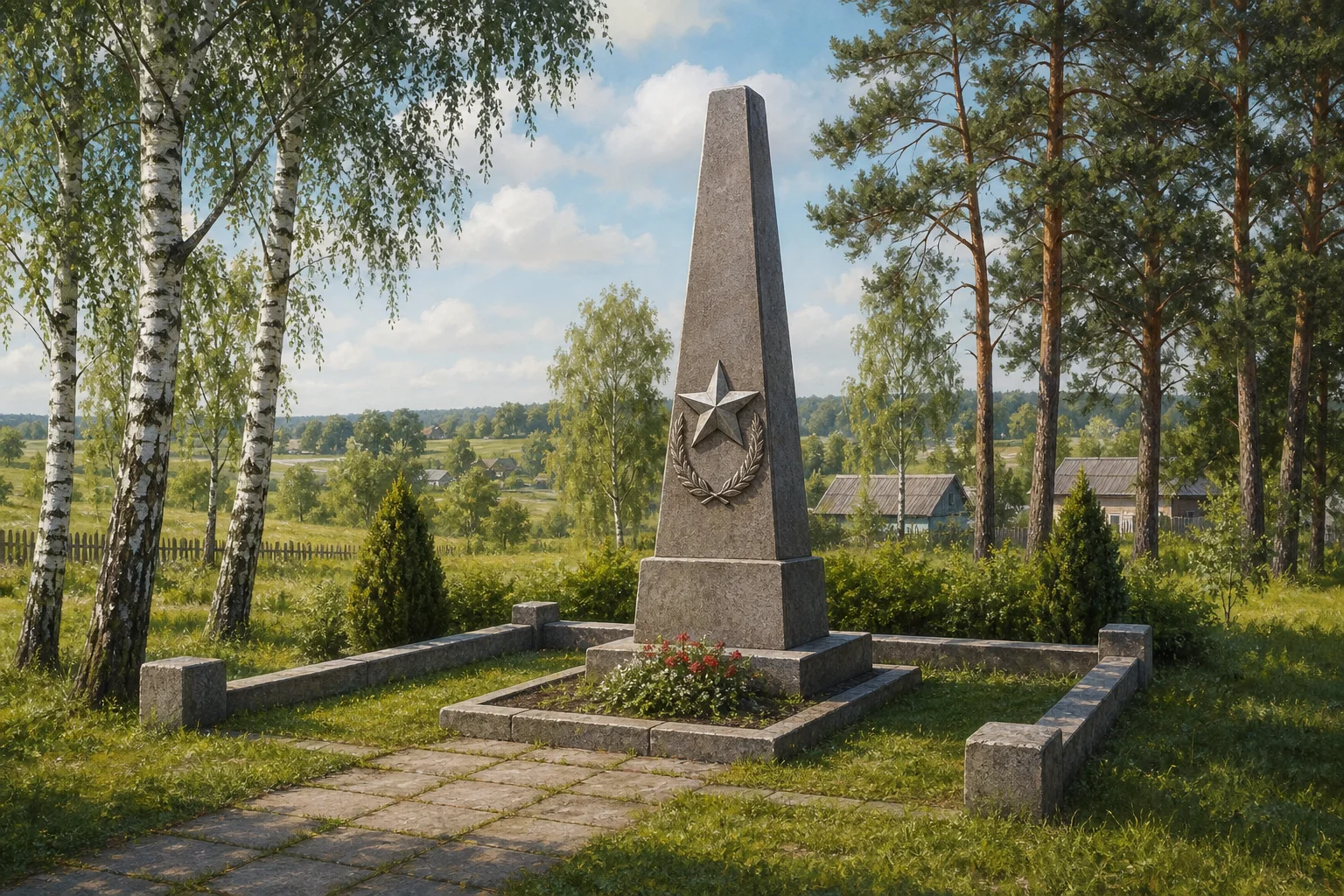 Алексичи, мемориальный обелиск