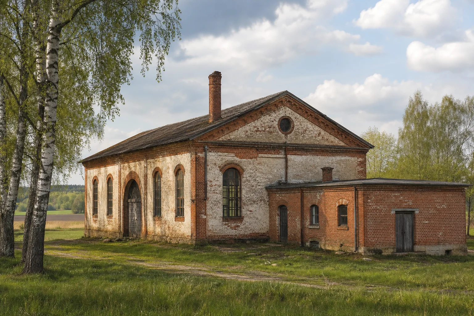 Алесино, усадьба: бровар: корпус с хозпристройкой