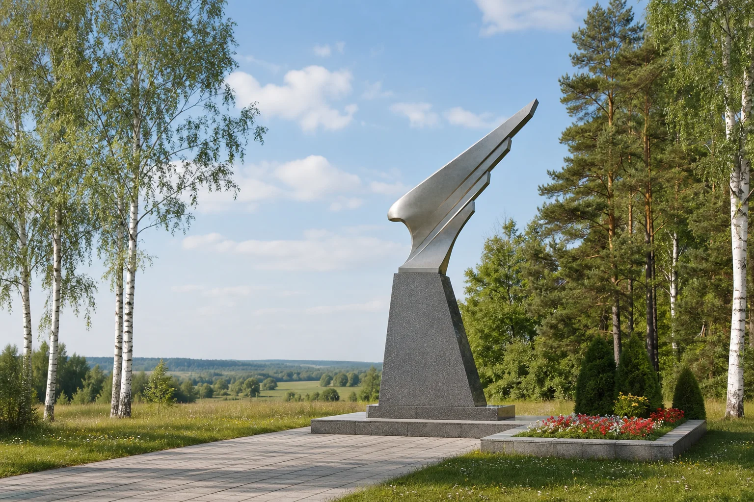 Арабовщина. Памятник летчику В. Карвату