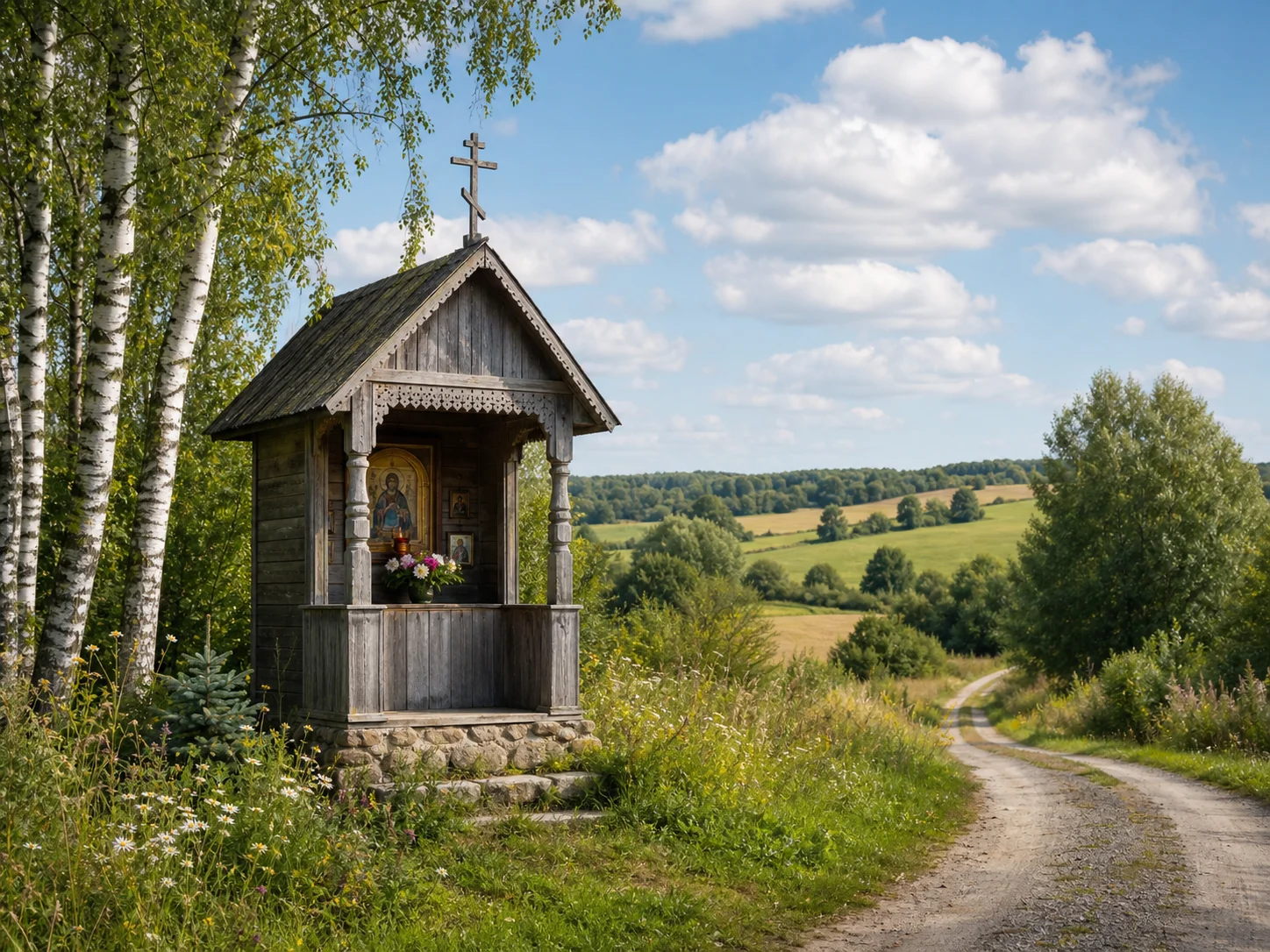 Бабоневка, часовня придорожная