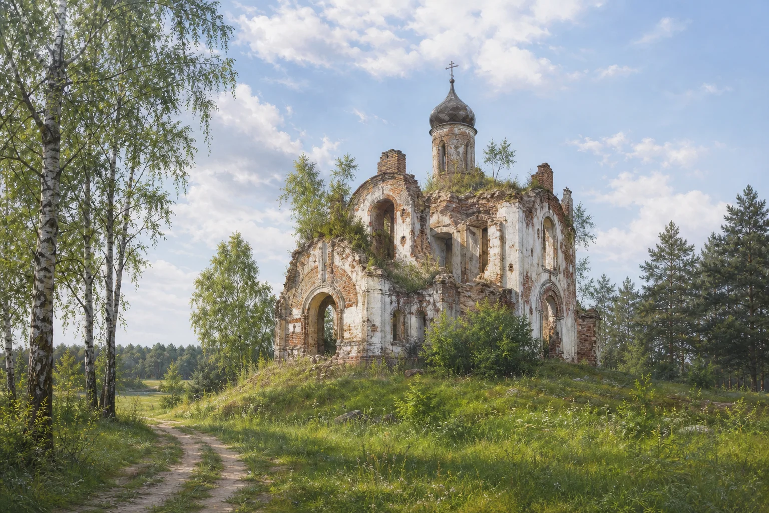 Бегомль. Руины церкви Всех Святых