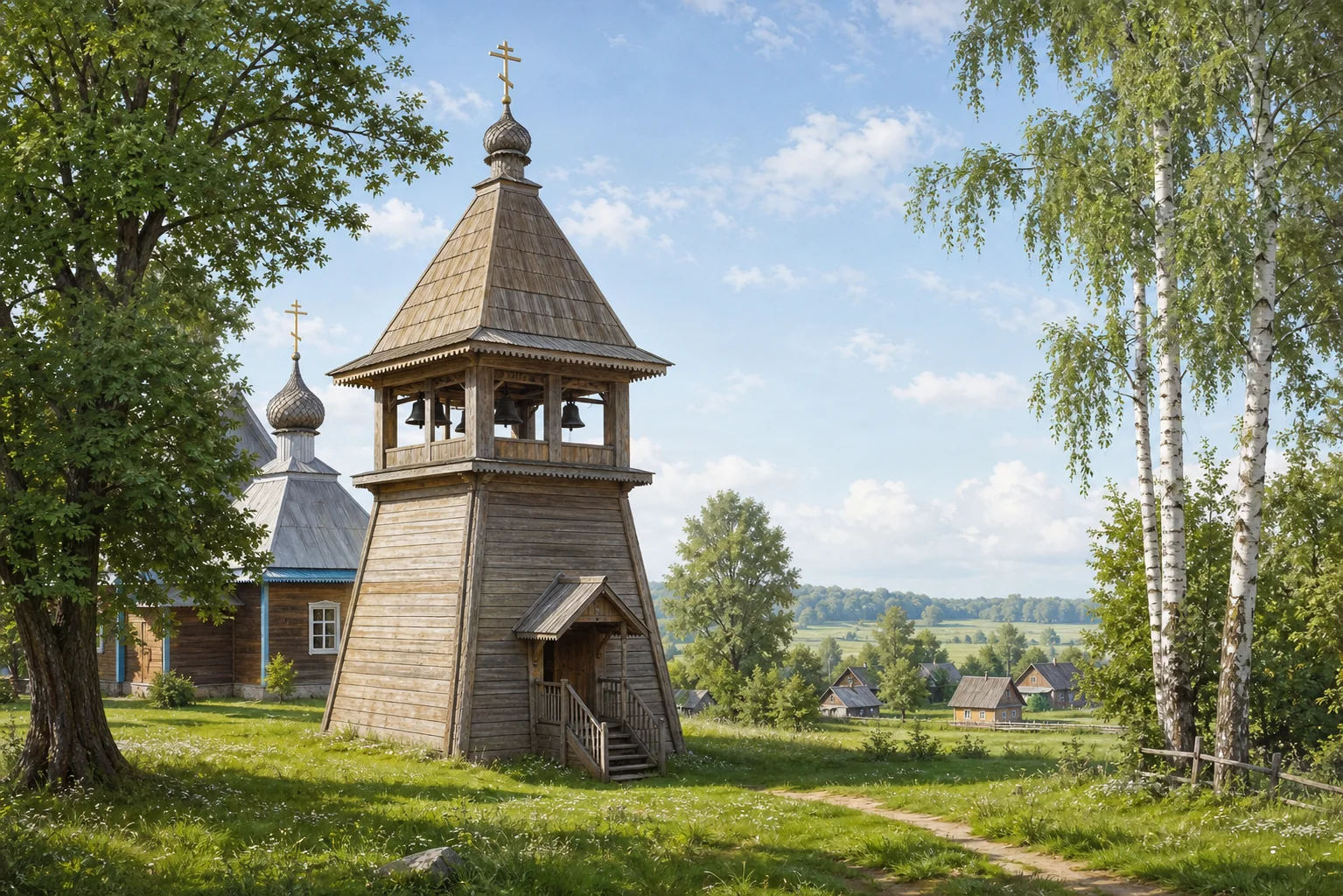 Белогруда, колокольня (дерев.)