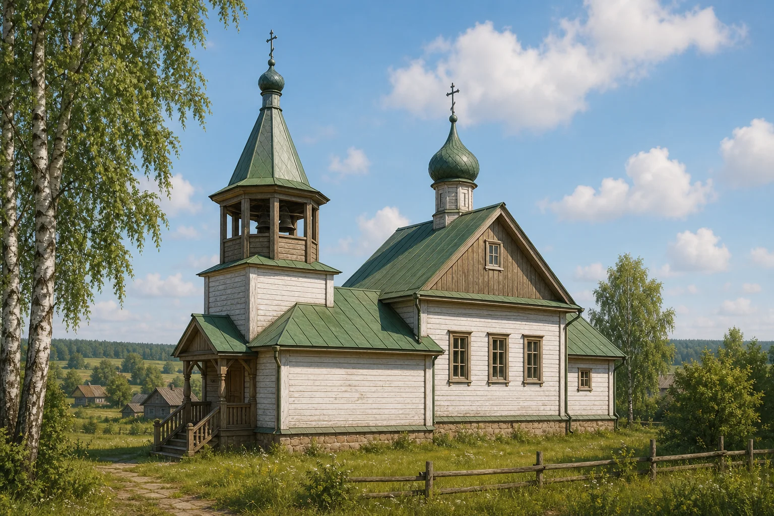 Белоуша, церковь св. Троицы (дерев.)