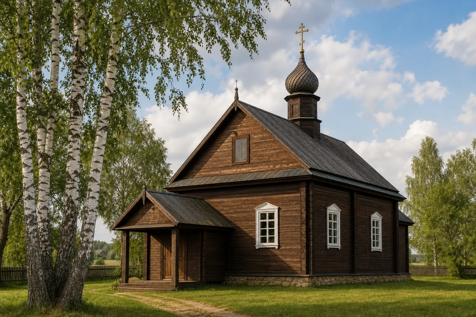 Береза, церковь Крестовоздвиженская (дерев.)