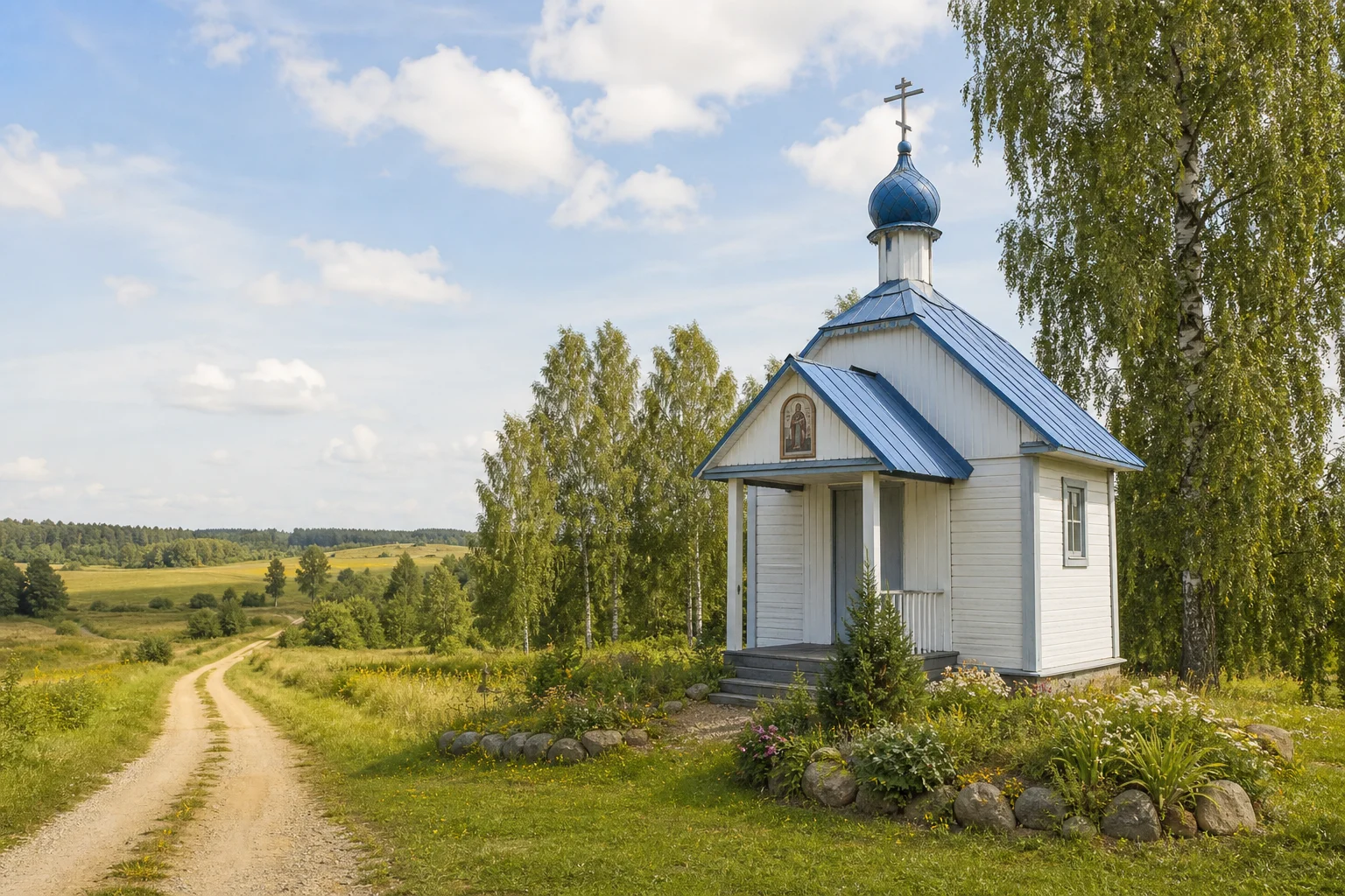 Березинское, часовня придорожная правосл