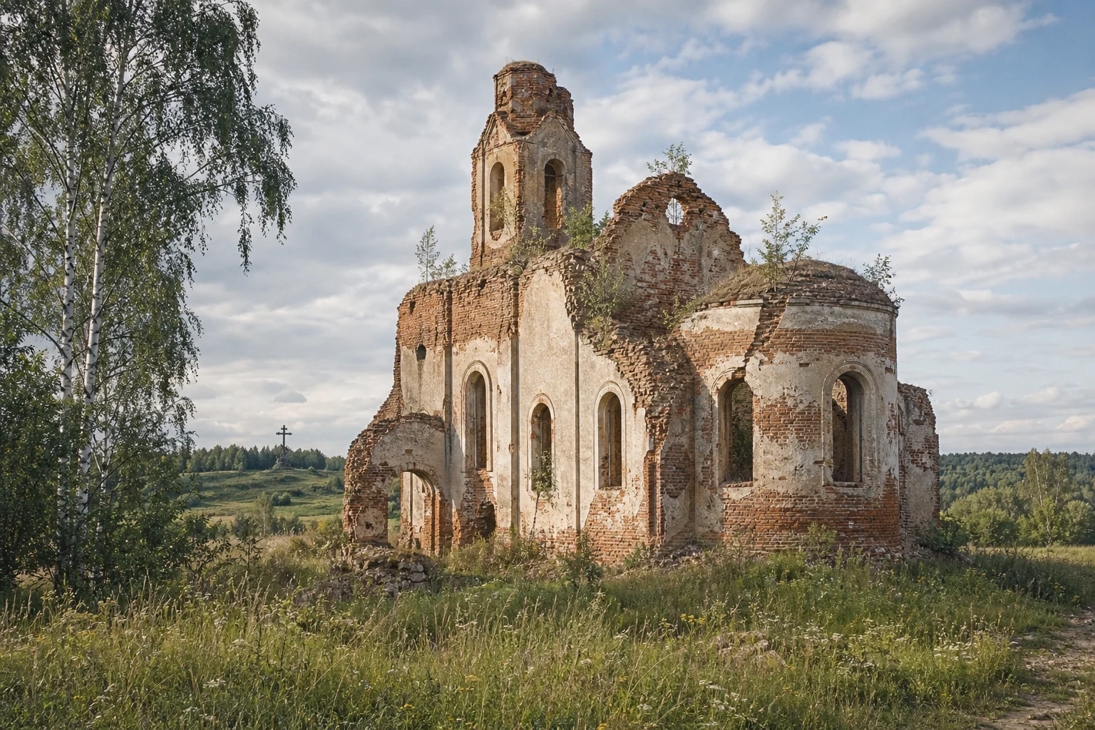 Березовец, церковь Троицкая (руины)