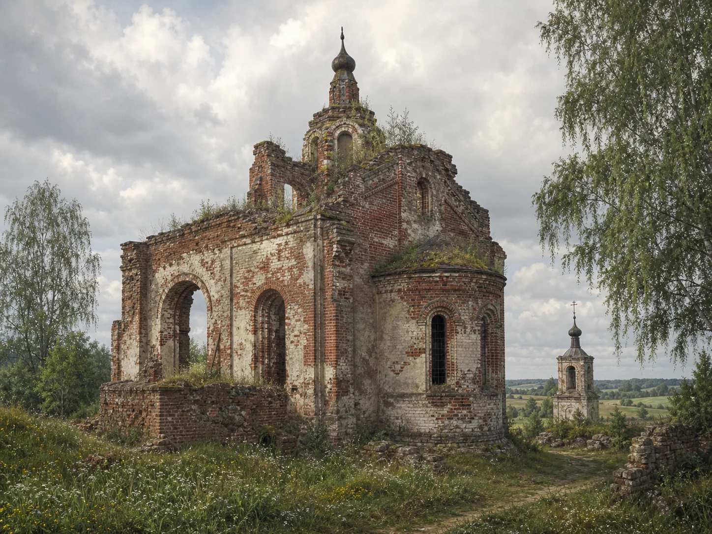 Березовец. Руины Троицкой церкви