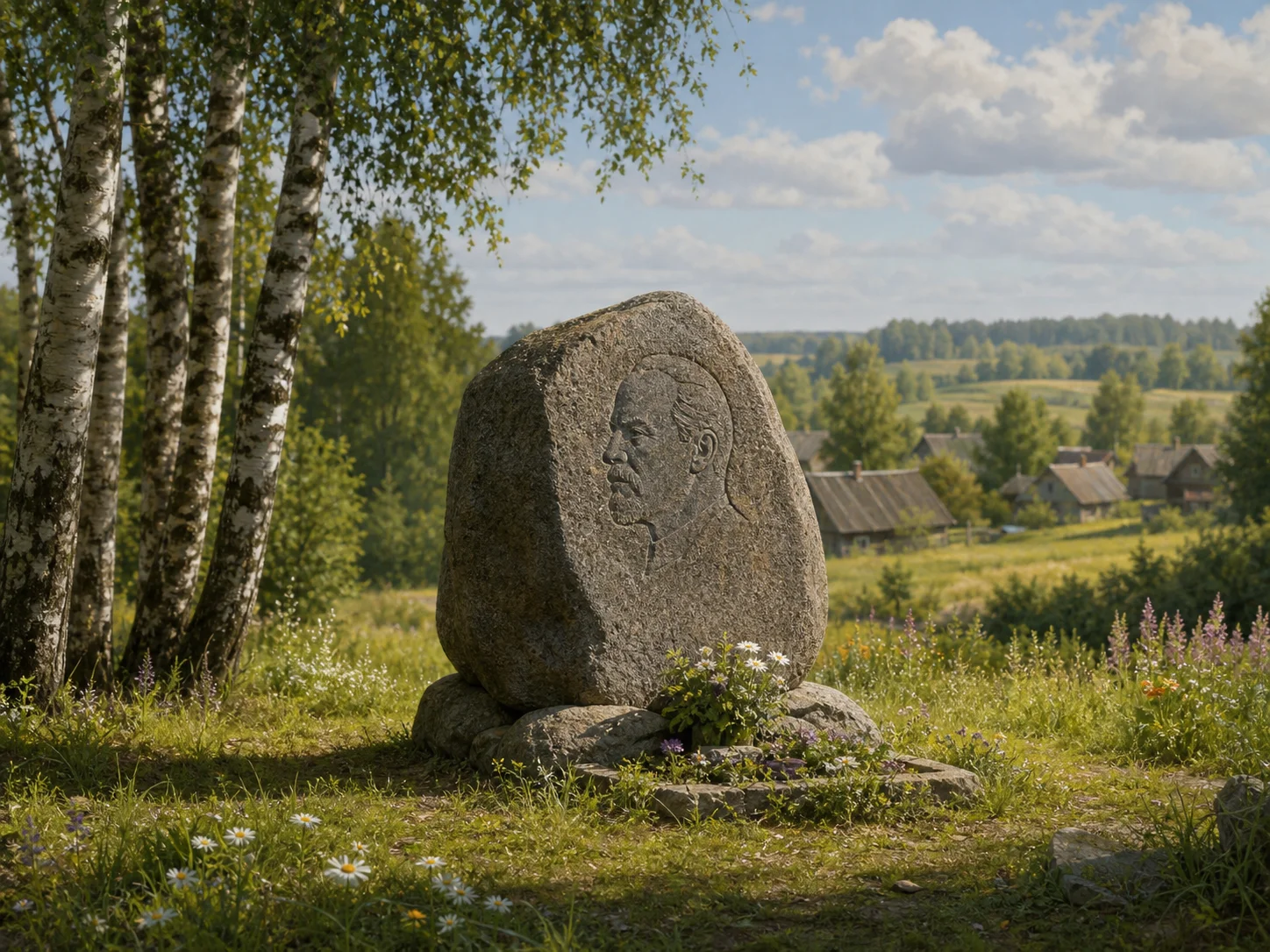 Бол. Медвядка, мемориальный камень Игнату Домейко