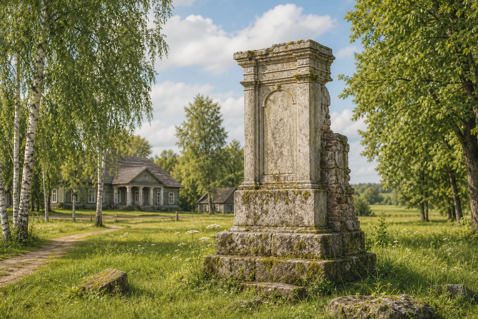 Бол. Олься, памятник графу Барфусу /сохр. частично/