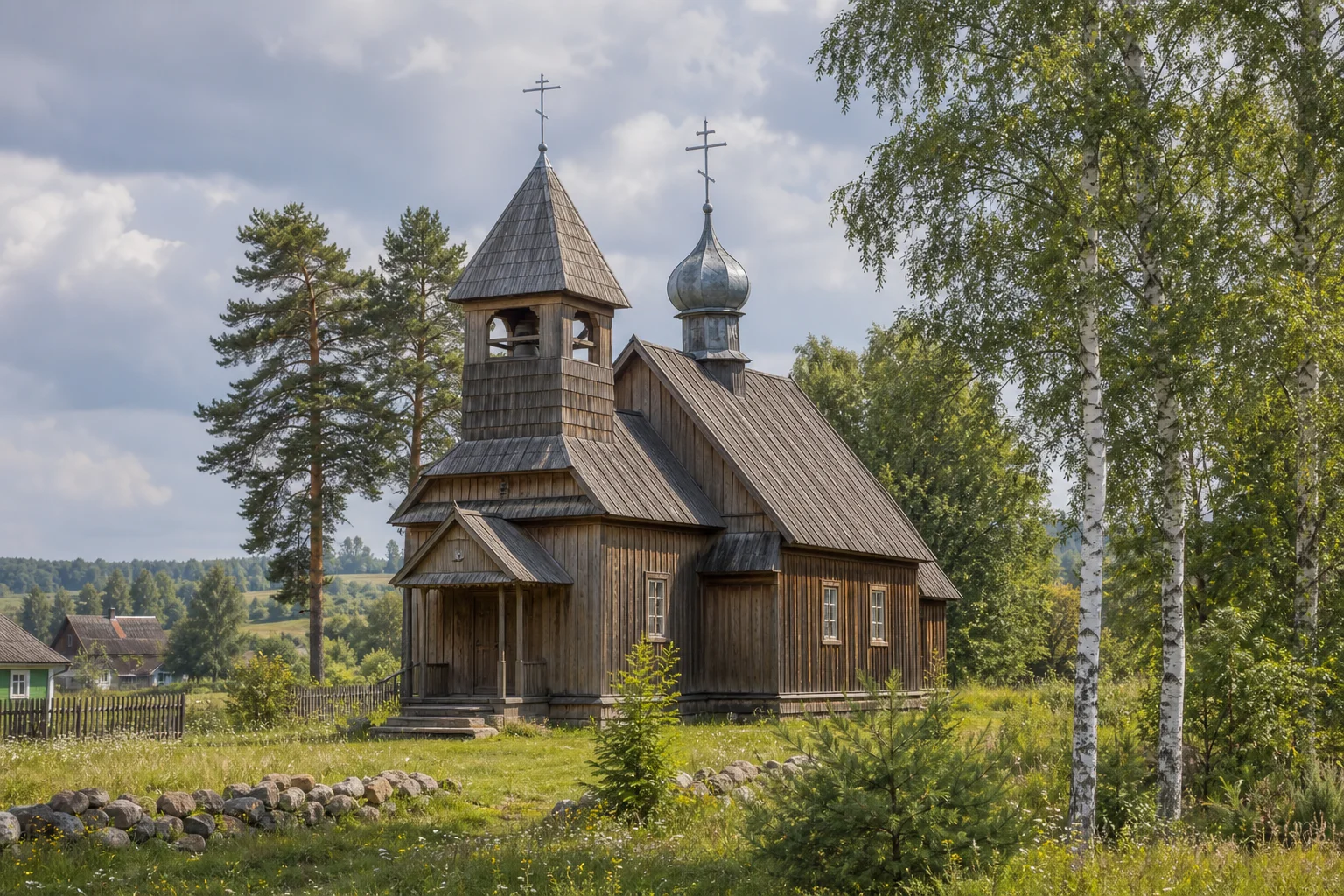 Бол. Словени, церковь Успенская (дерев.)