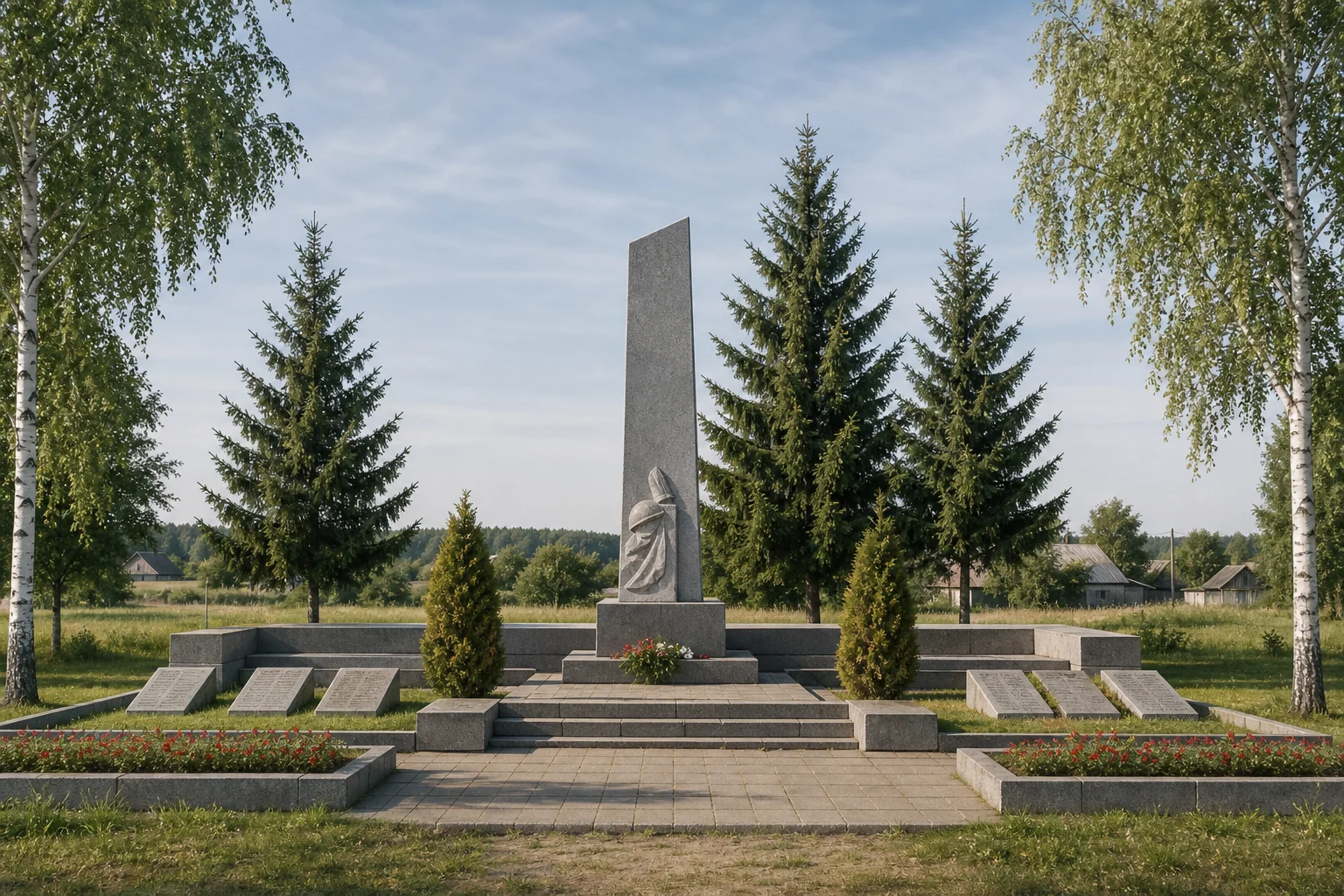 Братская могила советских воинов (автор памятника - А. И. Лыщик)