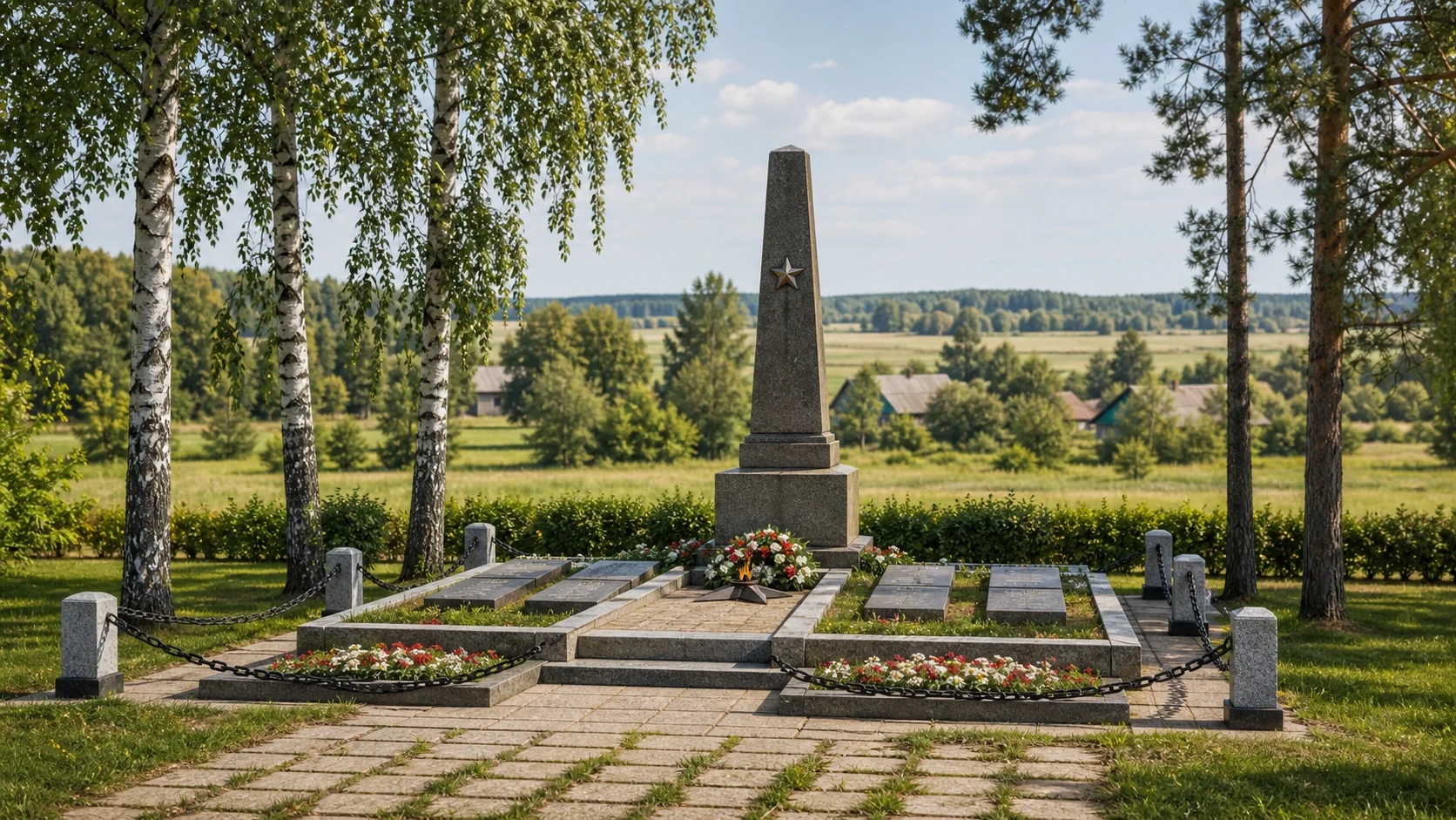 Братская могила, д. Селец