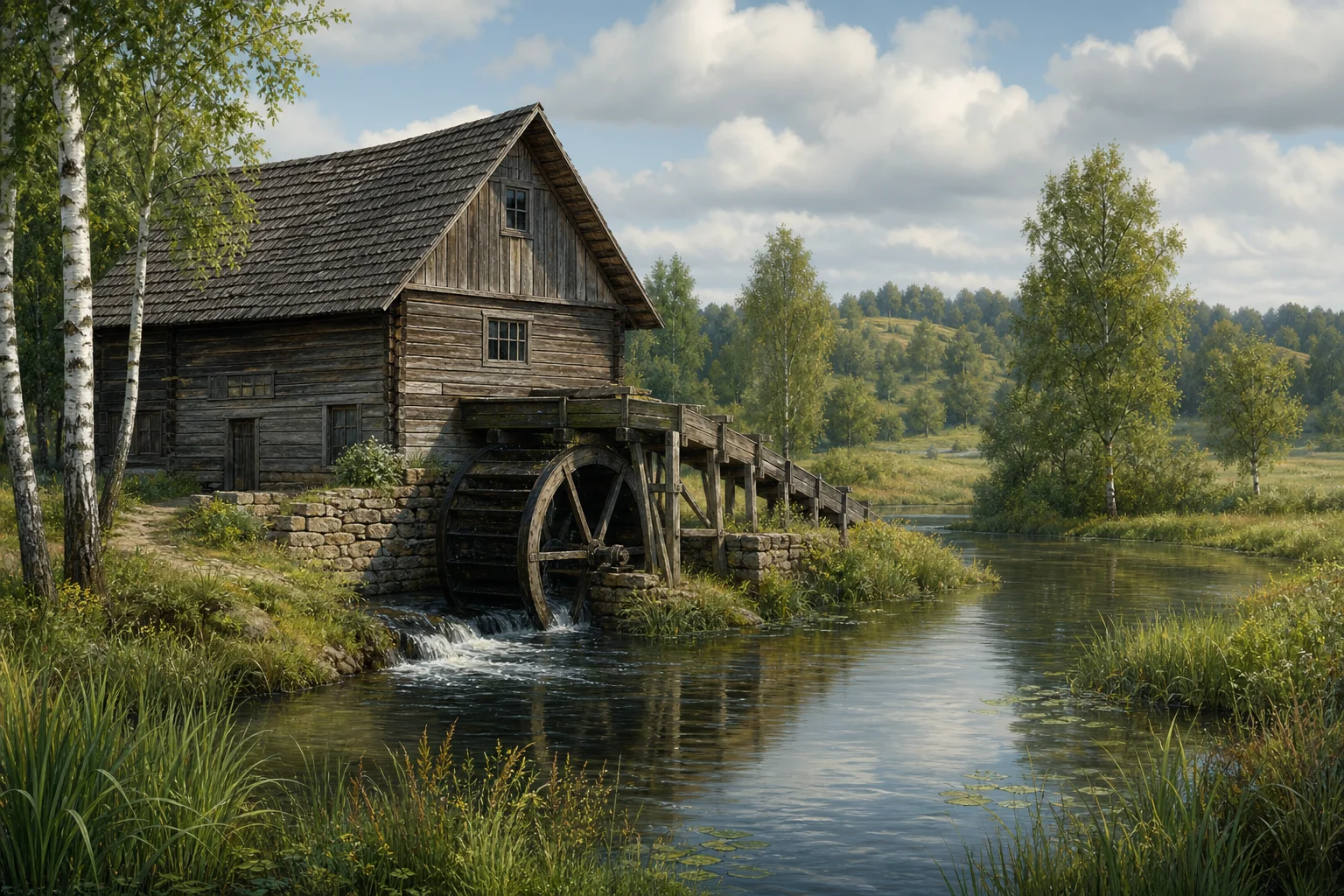 Бричицы, водяная мельница (дерев.)
