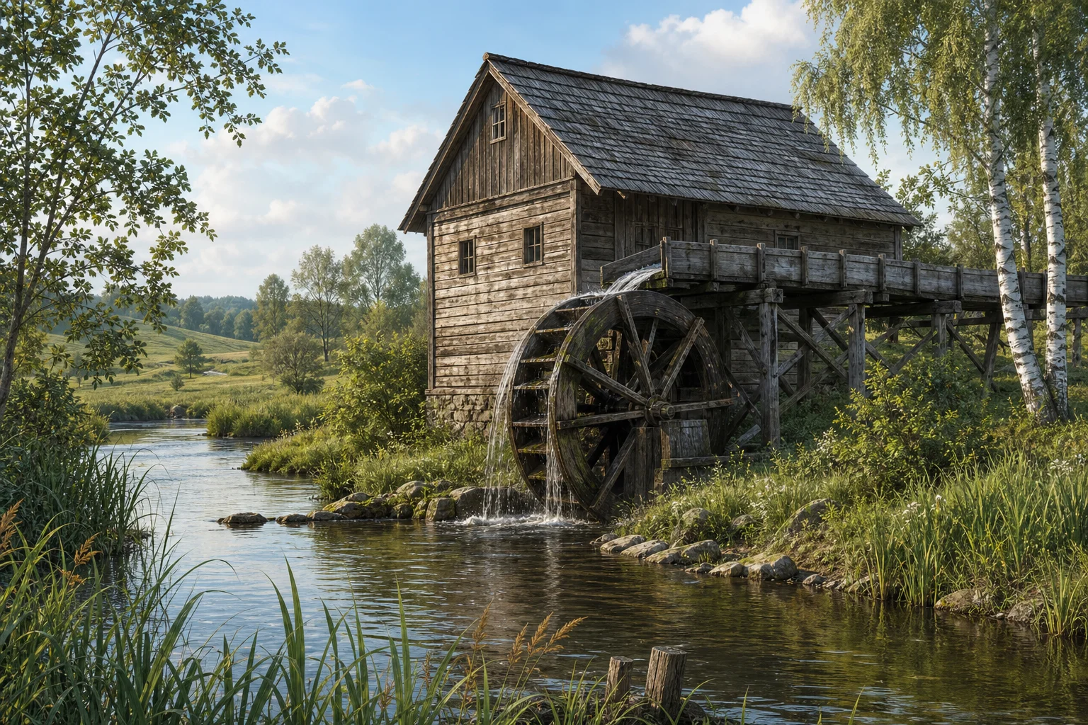 Брольники, водяная мельница (дерев.)