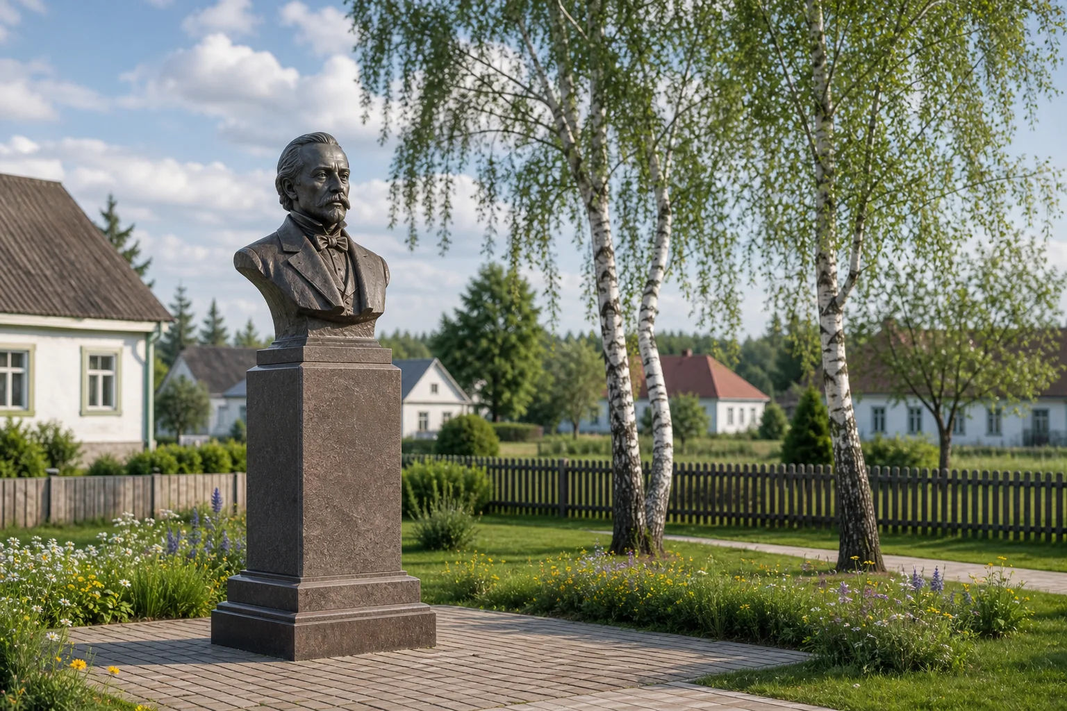 Бюст П.Н. Лепешинского в Литвиновичах