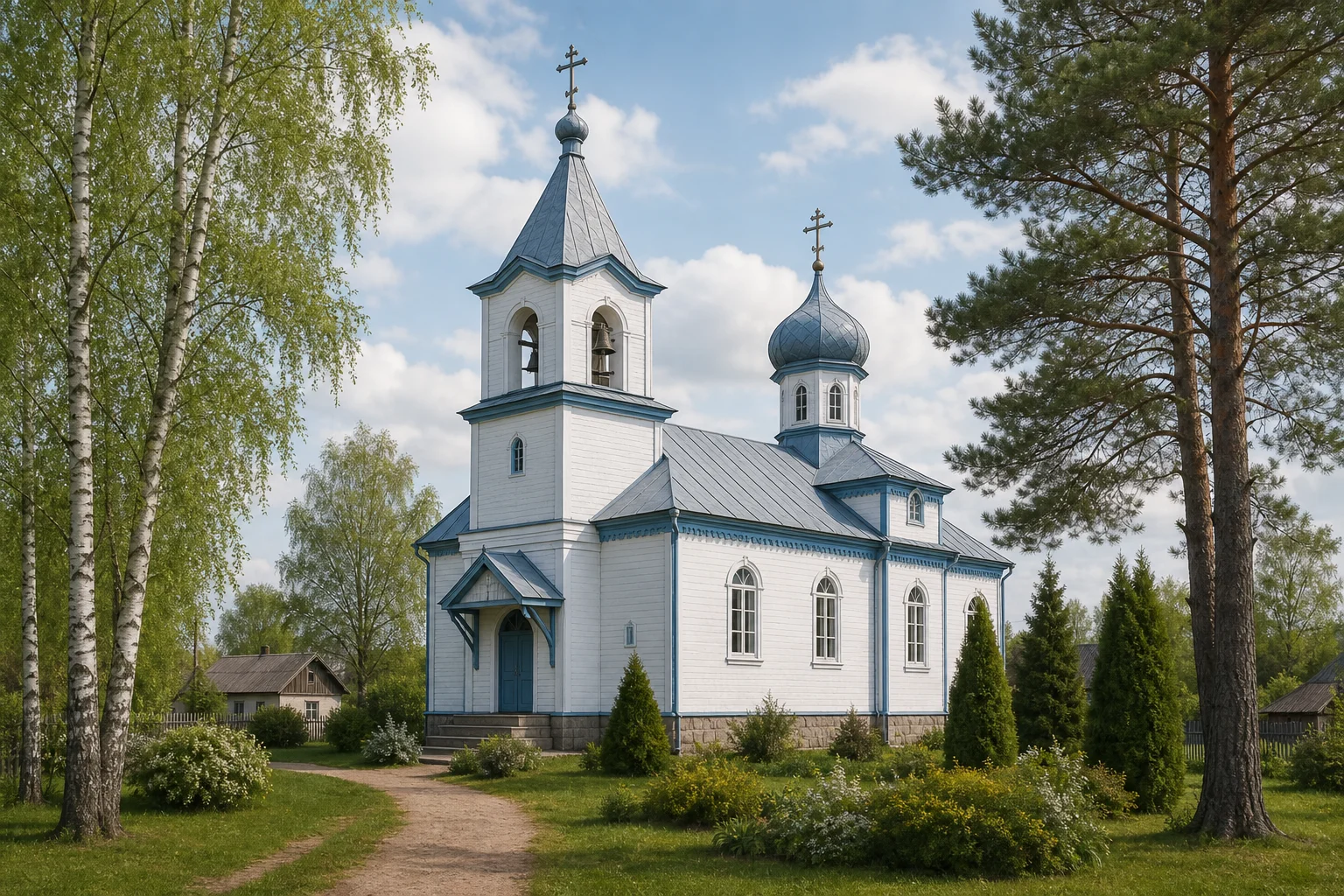 Церковь в честь Тихвинской иконы Богоматери в Домашанах