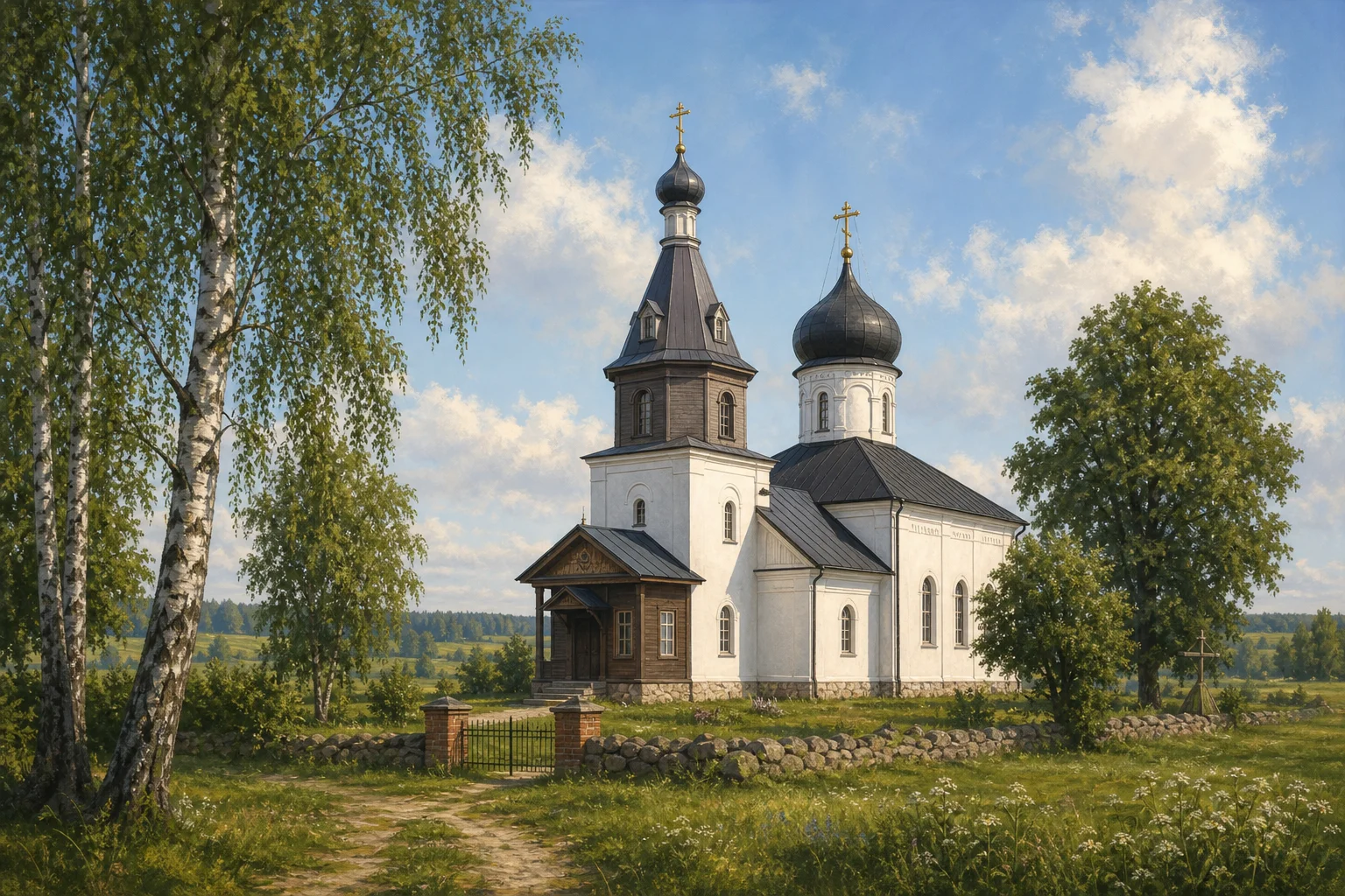 Церковь Владимирской Божьей Матери в деревни Тюхиничи
