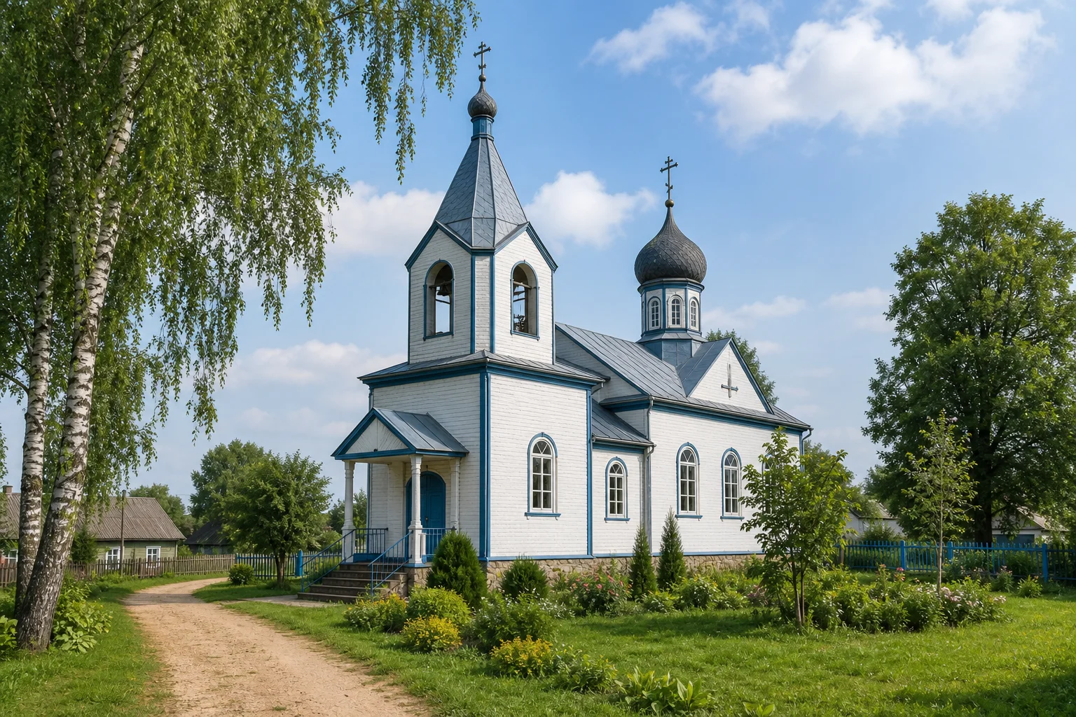 Церковь Вознесенская в деревне Милославичи