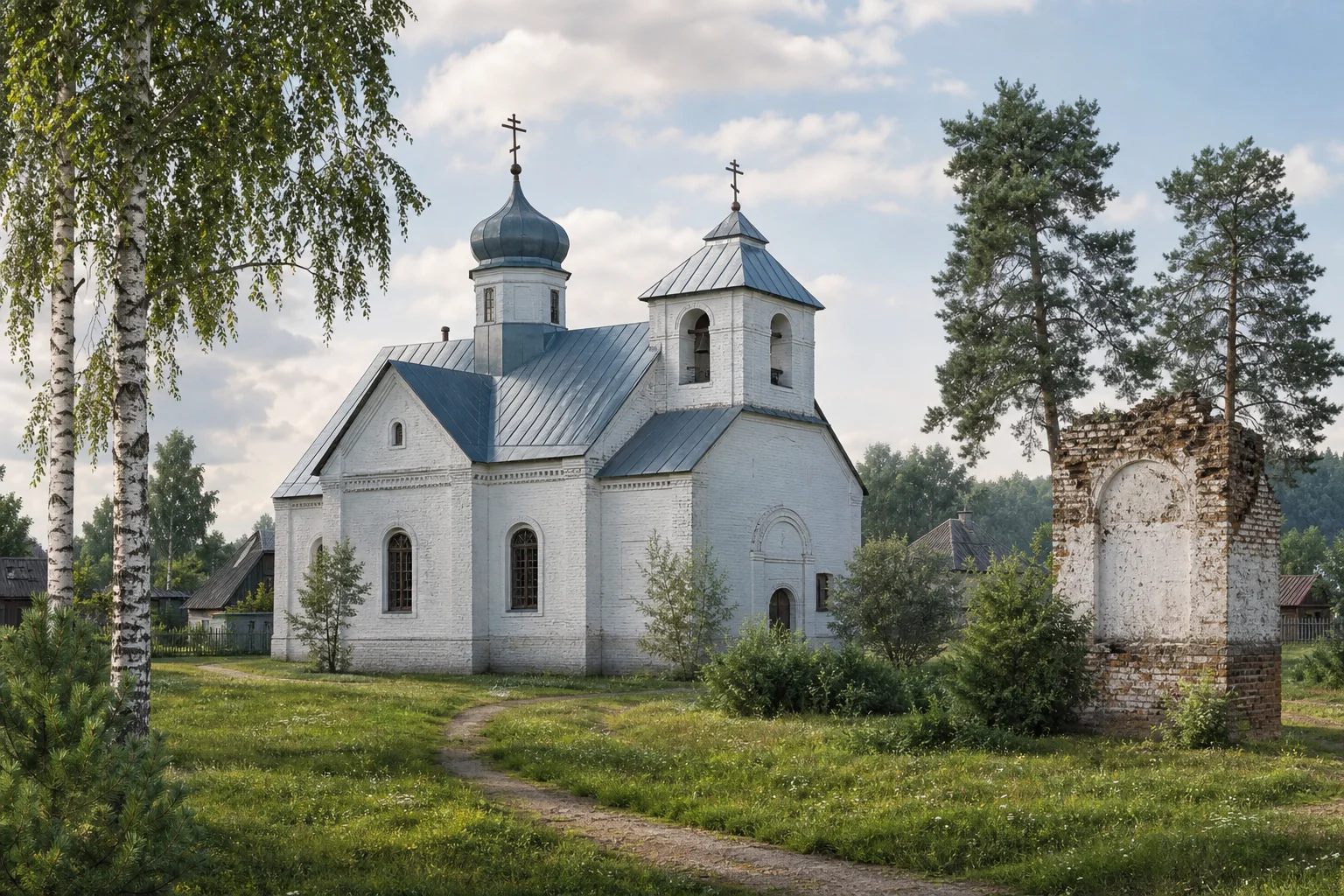 Чучаны, церковь св. Николая /сохр. часть стены/