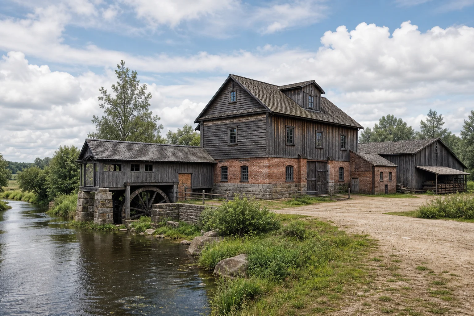 Денделишки, водяная мельница (дерев.)