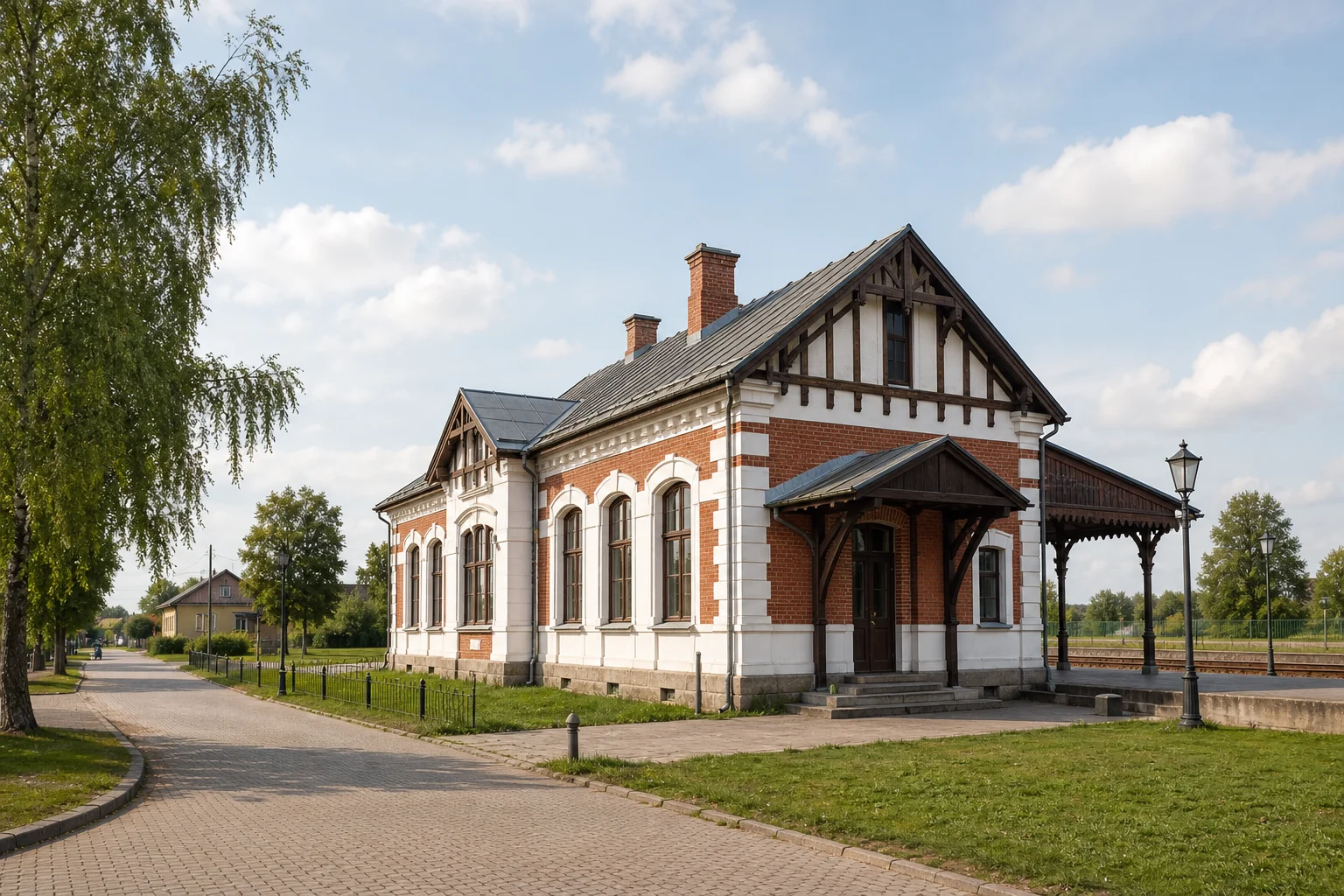 Дорожная станция в деревне Боровляны