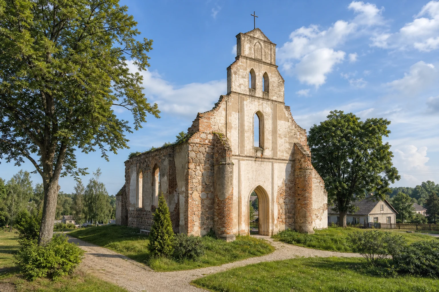 Дуброво, костел Вознесения Девы Марии (руины)