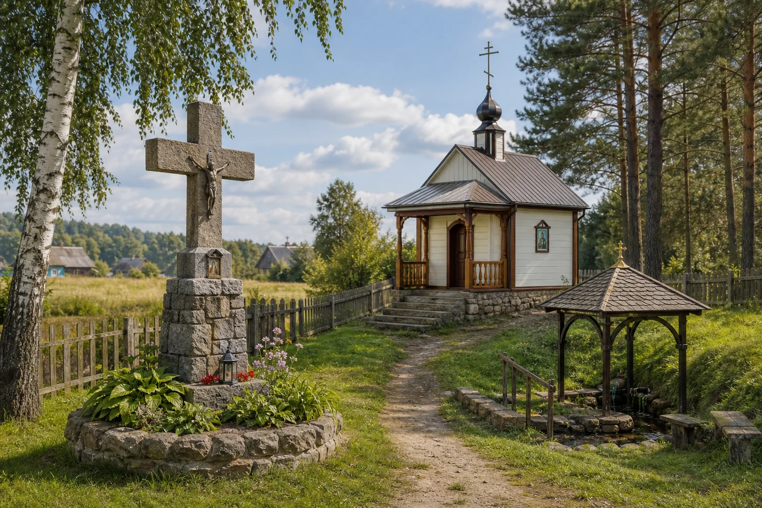 Двор-Торонковичи, каменные кресты