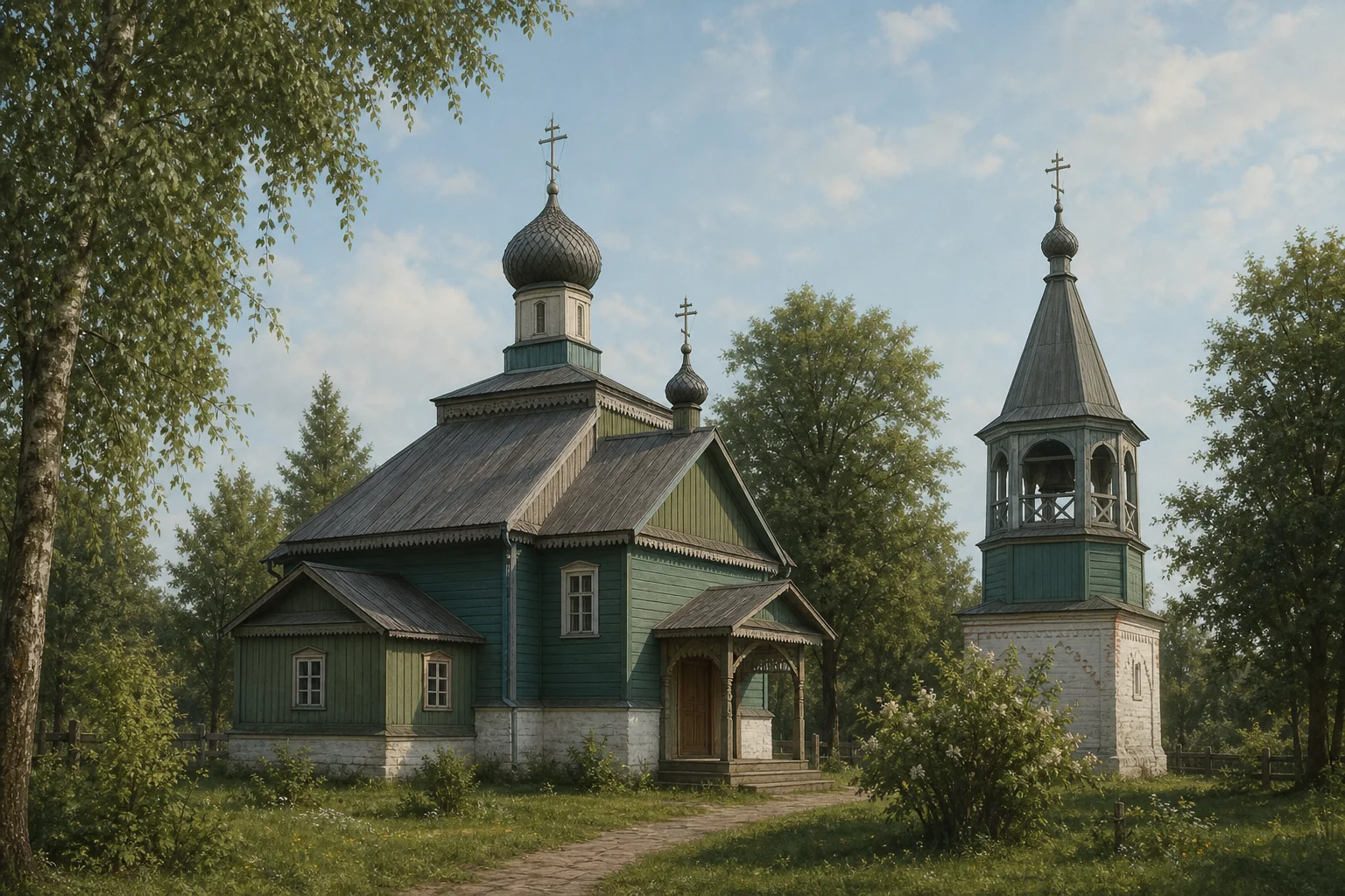 Германовичи, церковь старообрядческая Успенская (дерев.)