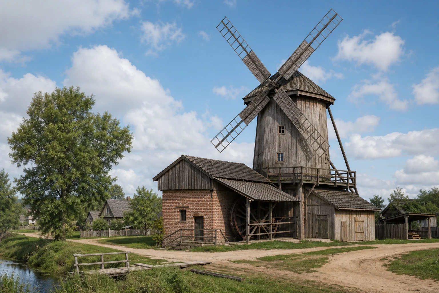 Гирск, ветряная мельница (дерев.)