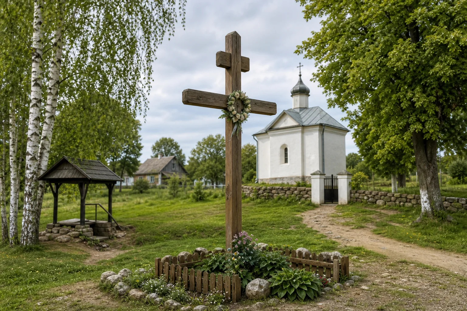Городище, кладбище католическое: мемориальный крест участникам восстания 1863-64 гг