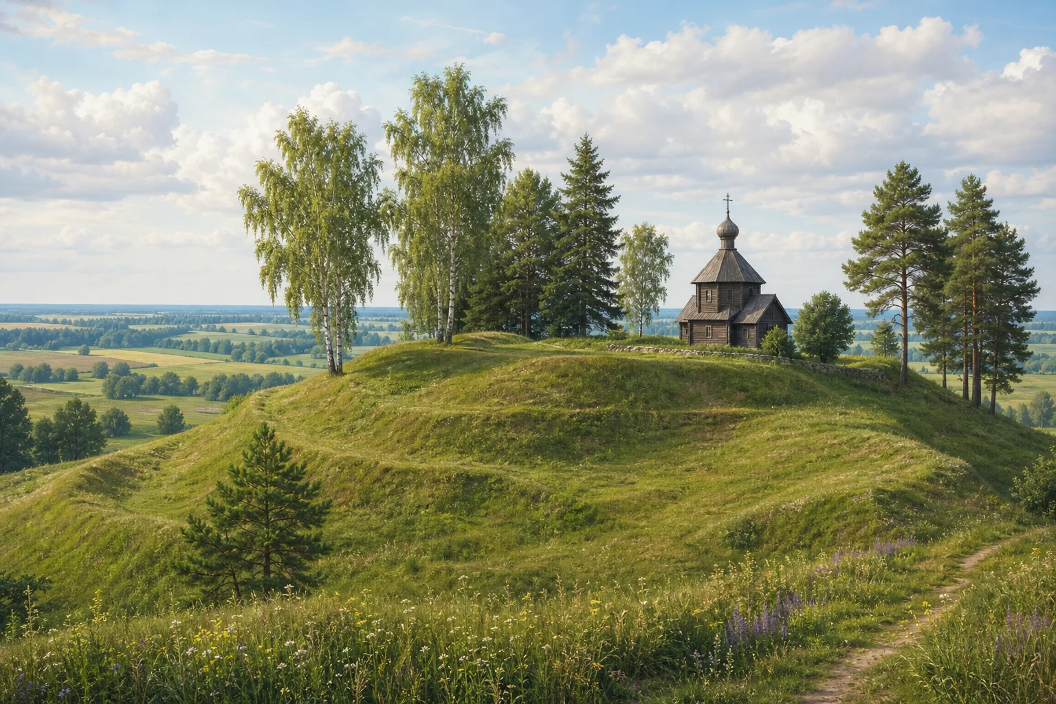 Городище в агрогородке Камень (гора Церковка)