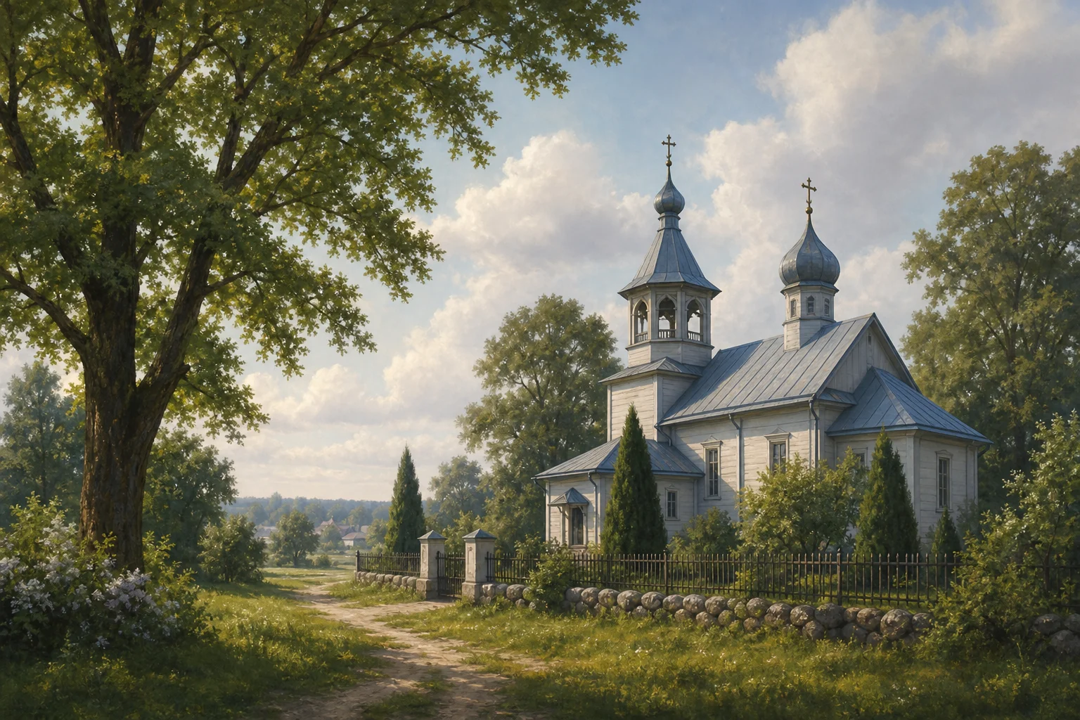 Городок, церковь св. Козьмы и Демьяна (дерев.)