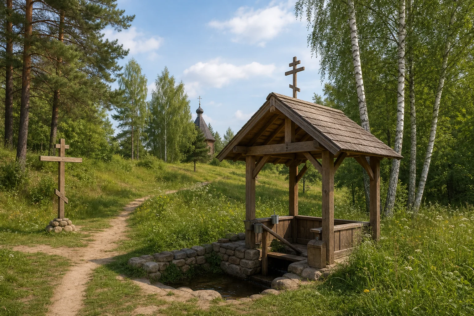 Источник Святого Пантелеймона в деревне Лоск