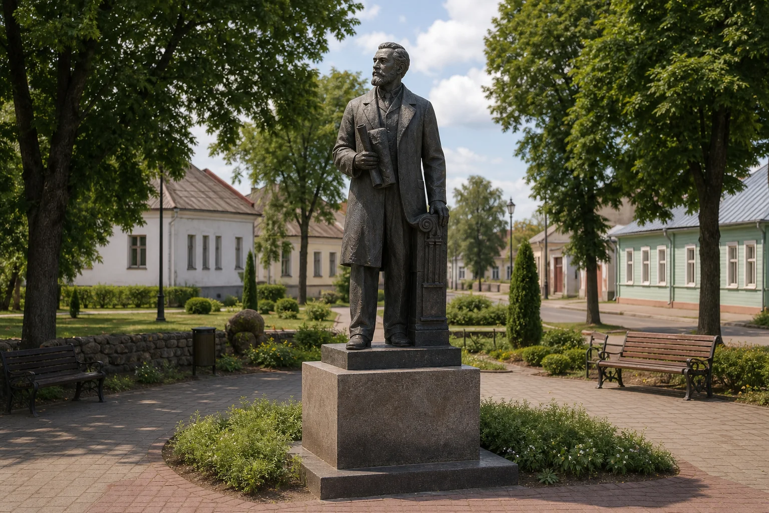 Каменец. Памятник архитектору градорубу Алексе