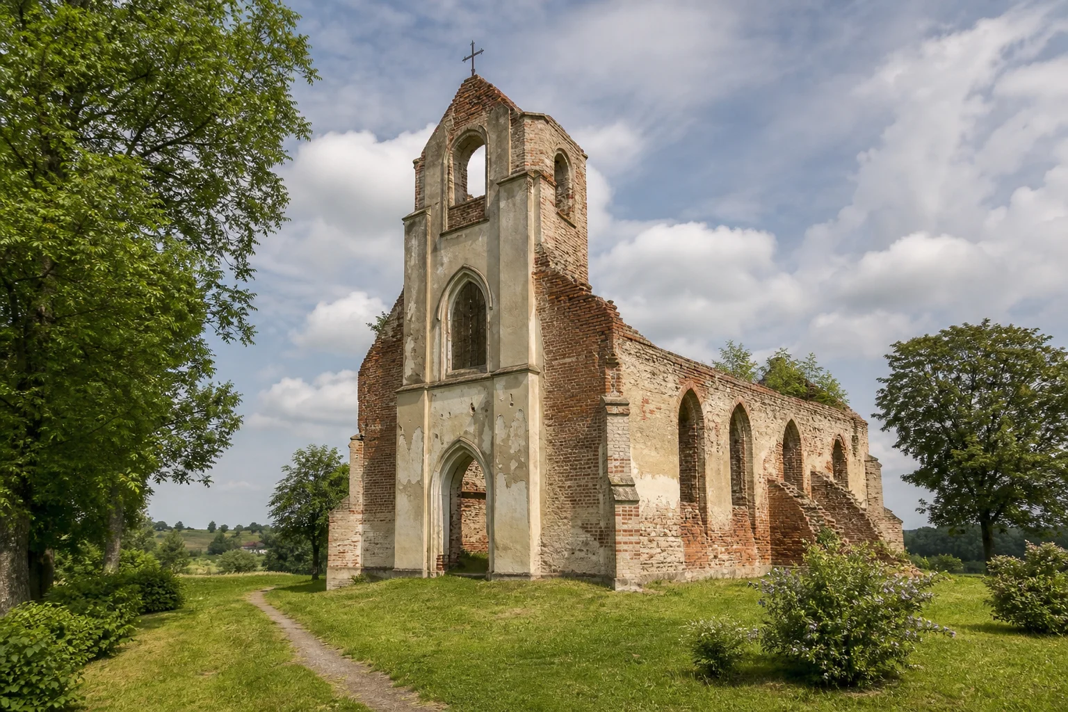 Каничи. Руины костела