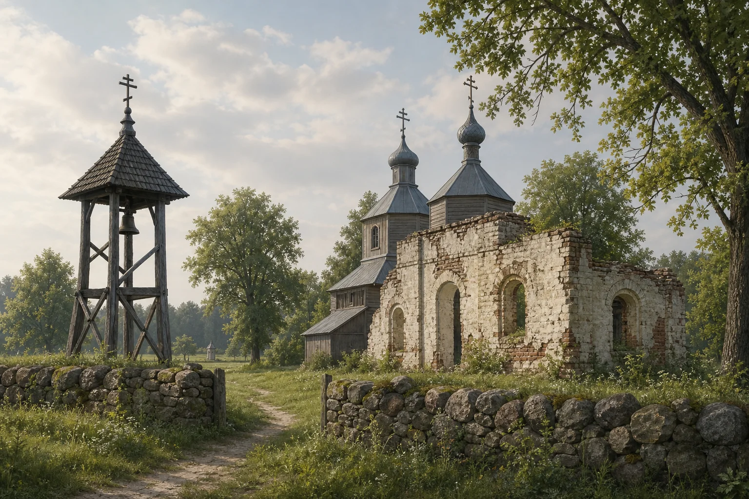 Колодница. Руины церкви