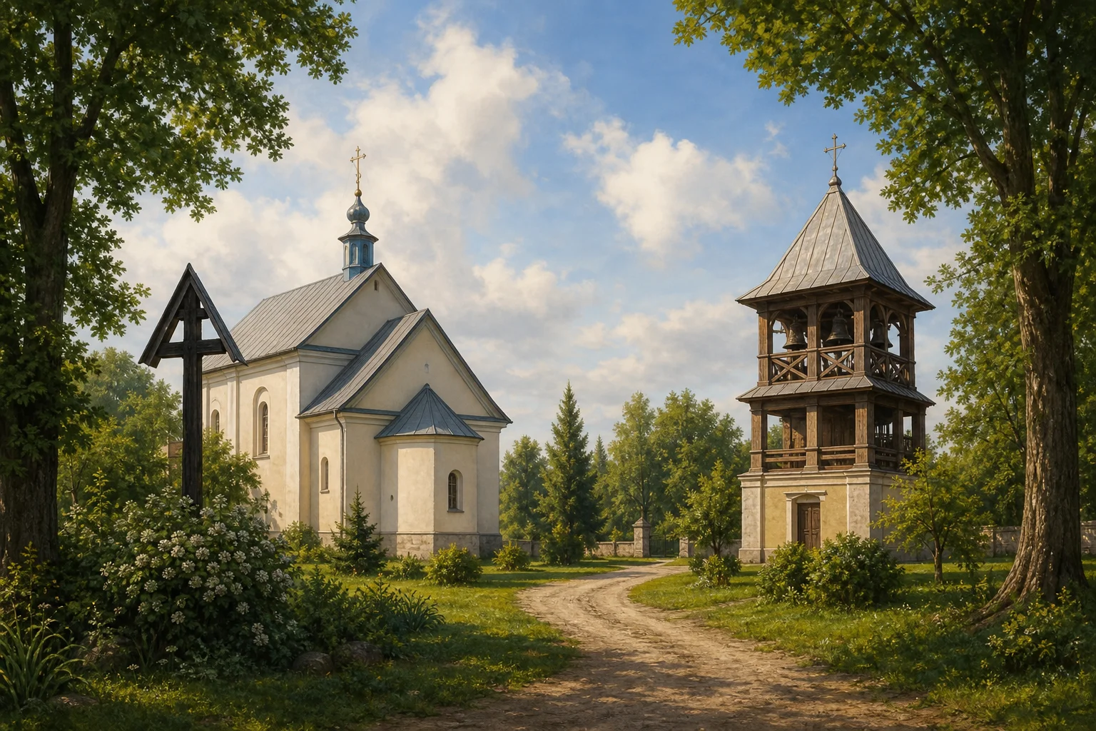 Колокольня в деревне Жировичи
