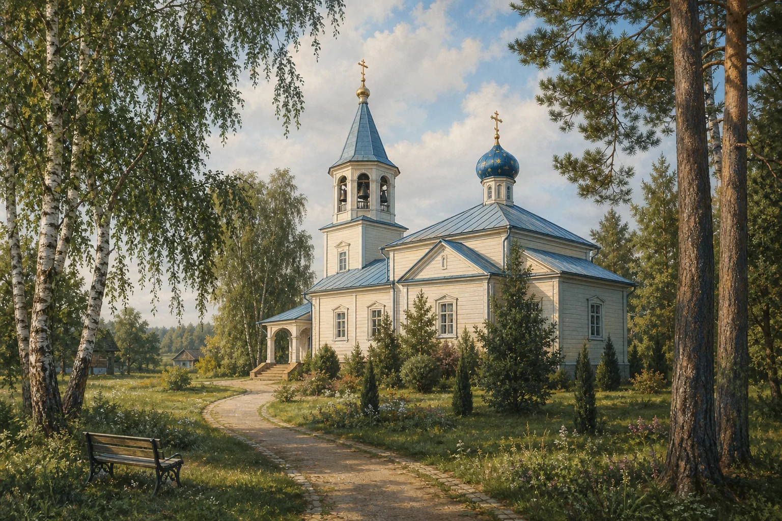 Корма, монастырь правосл.: церковь Покровская