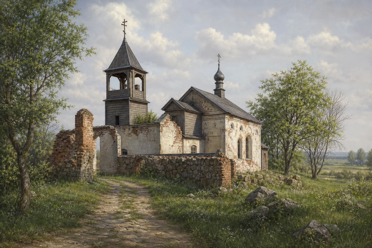 Куковичи, церковь Крестовоздвиженская (руины)