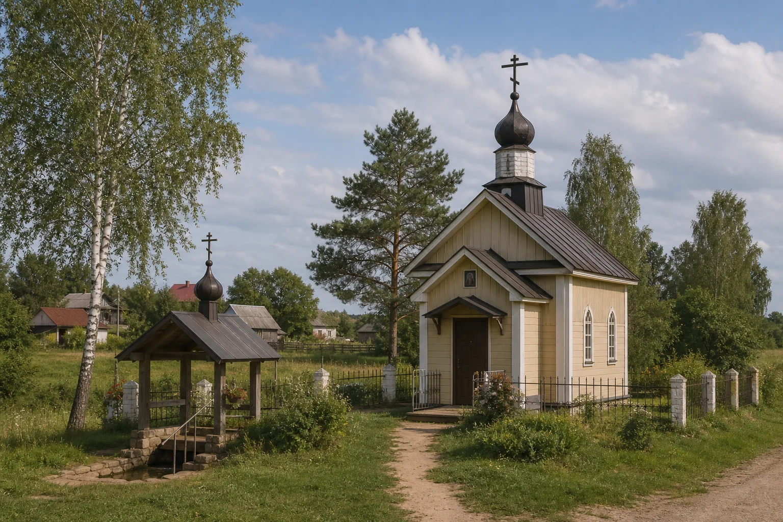 Лещеняты, часовня придорожная