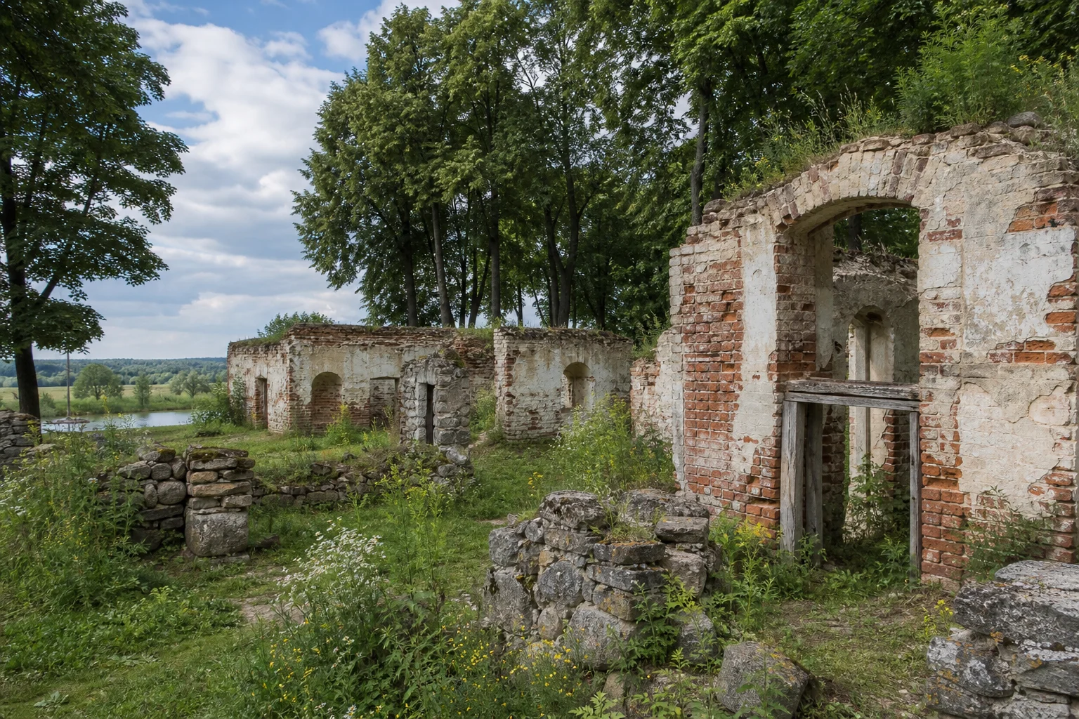 Лисовчицы, усадьба: хозпостройки (руины)
