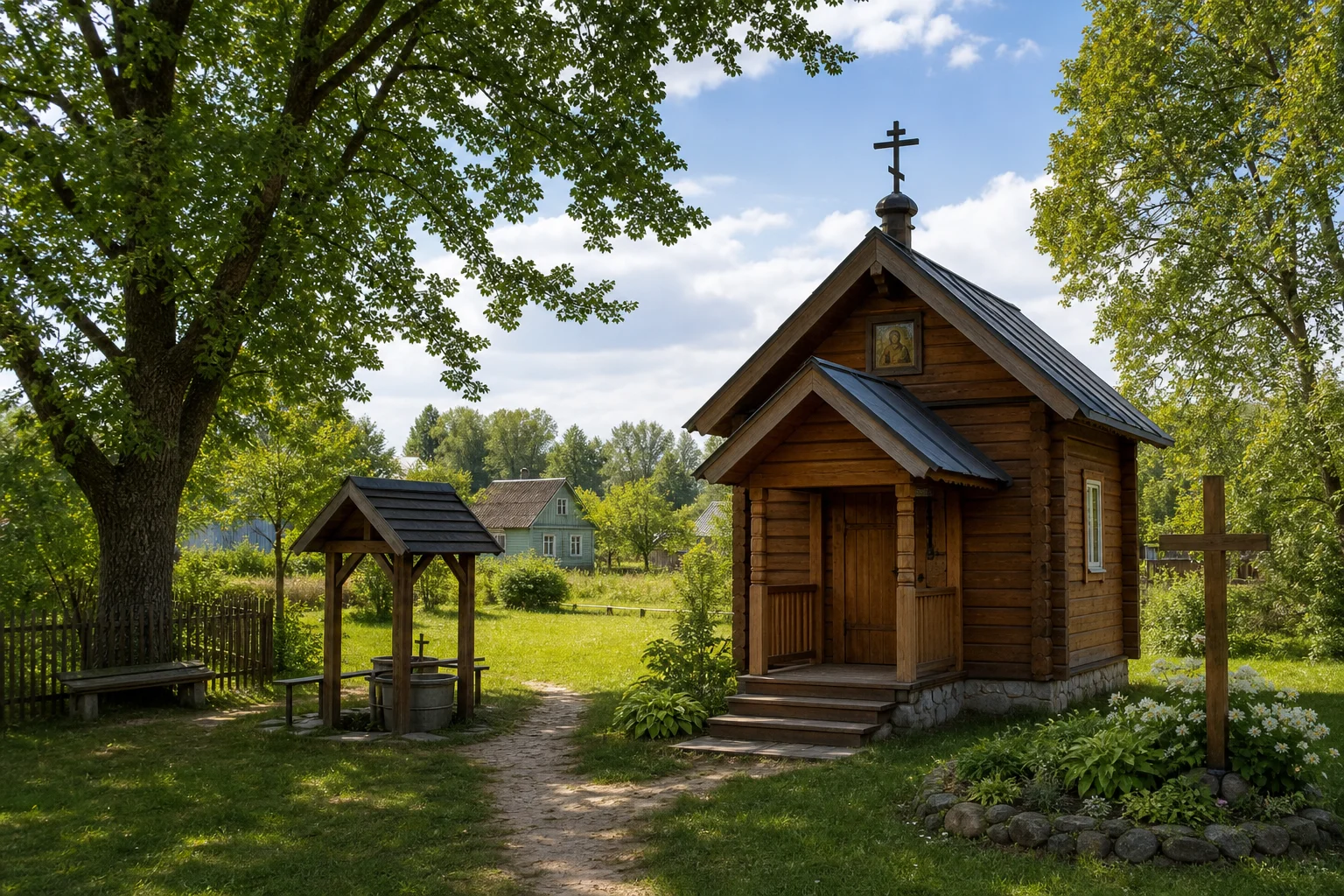 Лозки, часовня придорожная (дерев.)