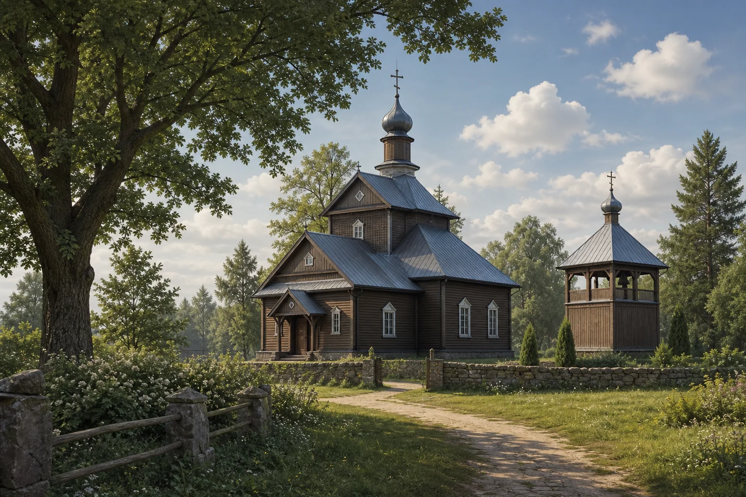 Луки, церковь Воскресенская (дерев.)