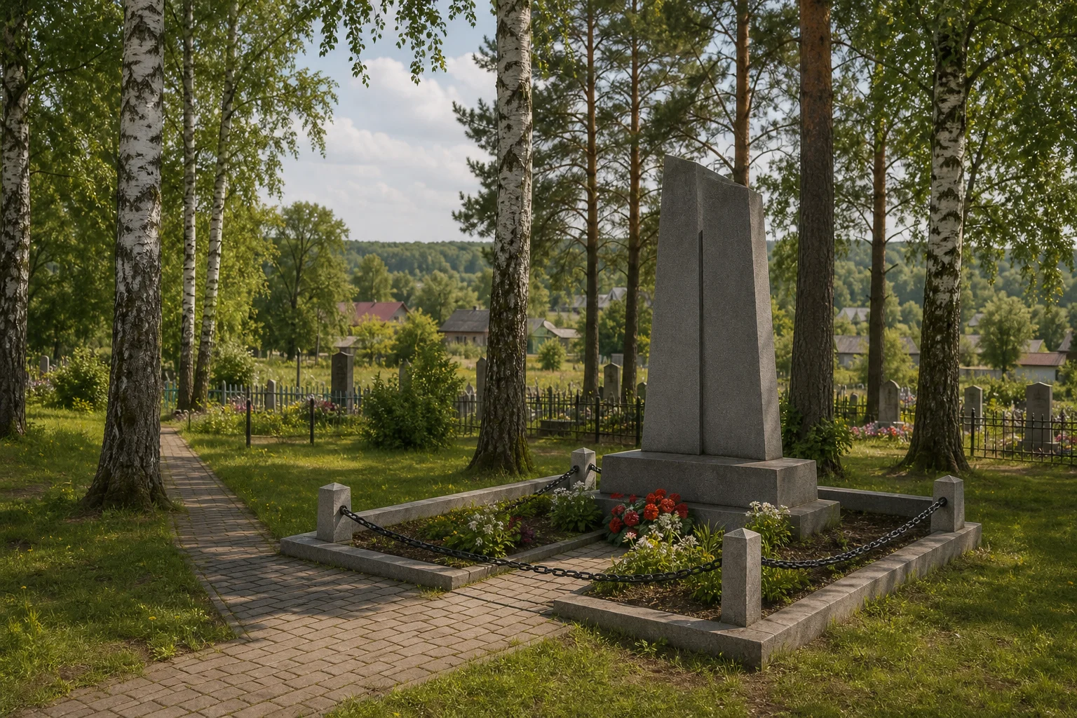 Могила красноармейцев