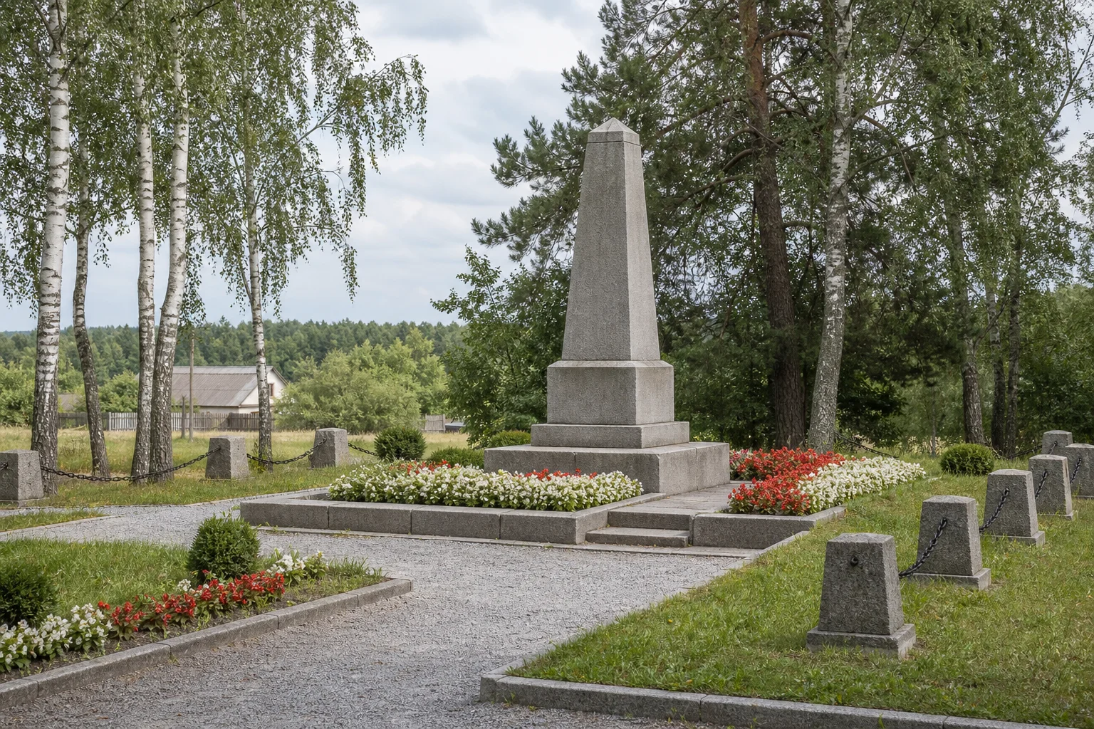 Могила советских воинов, активистов и мирных жителей (авторы памятника - П.И. Лук, А.С. Турков)