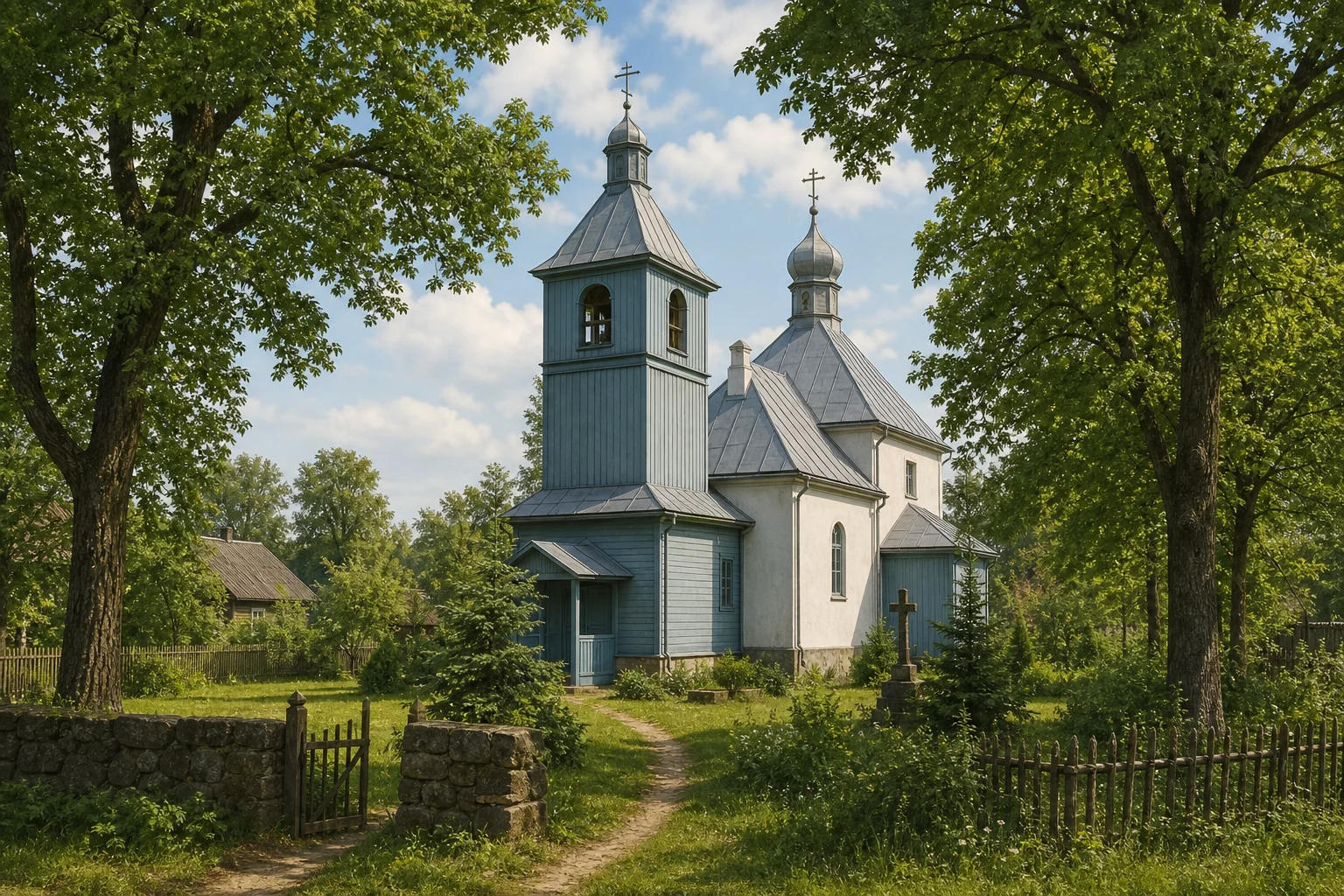 Мал. Воробьевичи, церковь св. Георгия (дерев.)