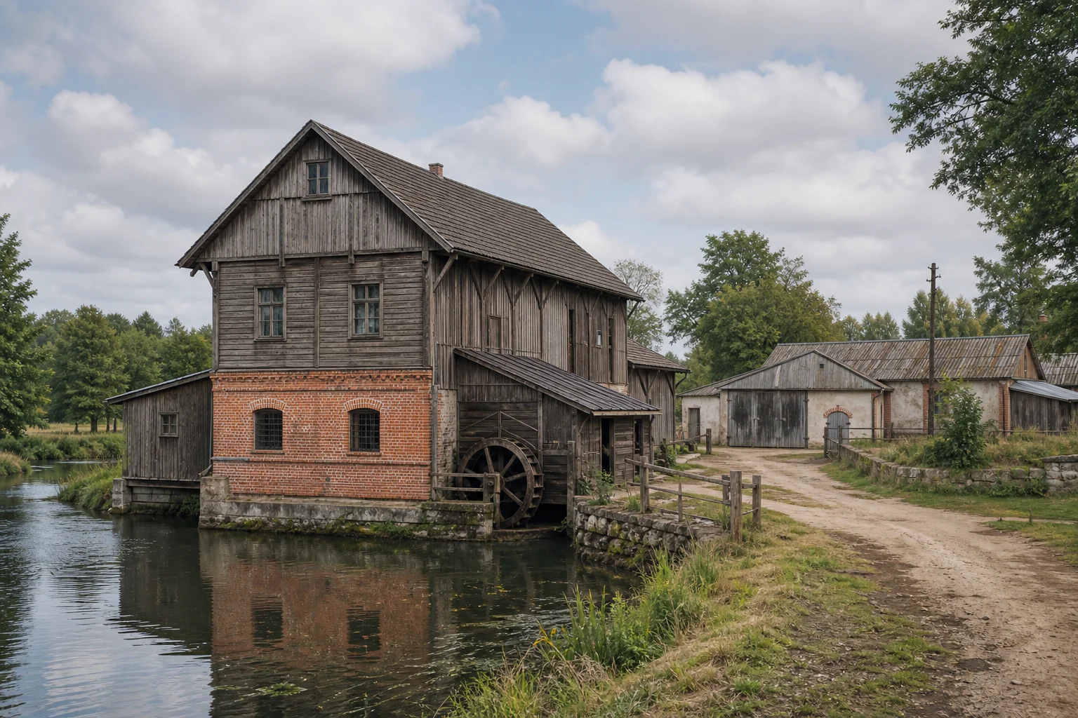 Мельники, водяная мельница (дерев.)