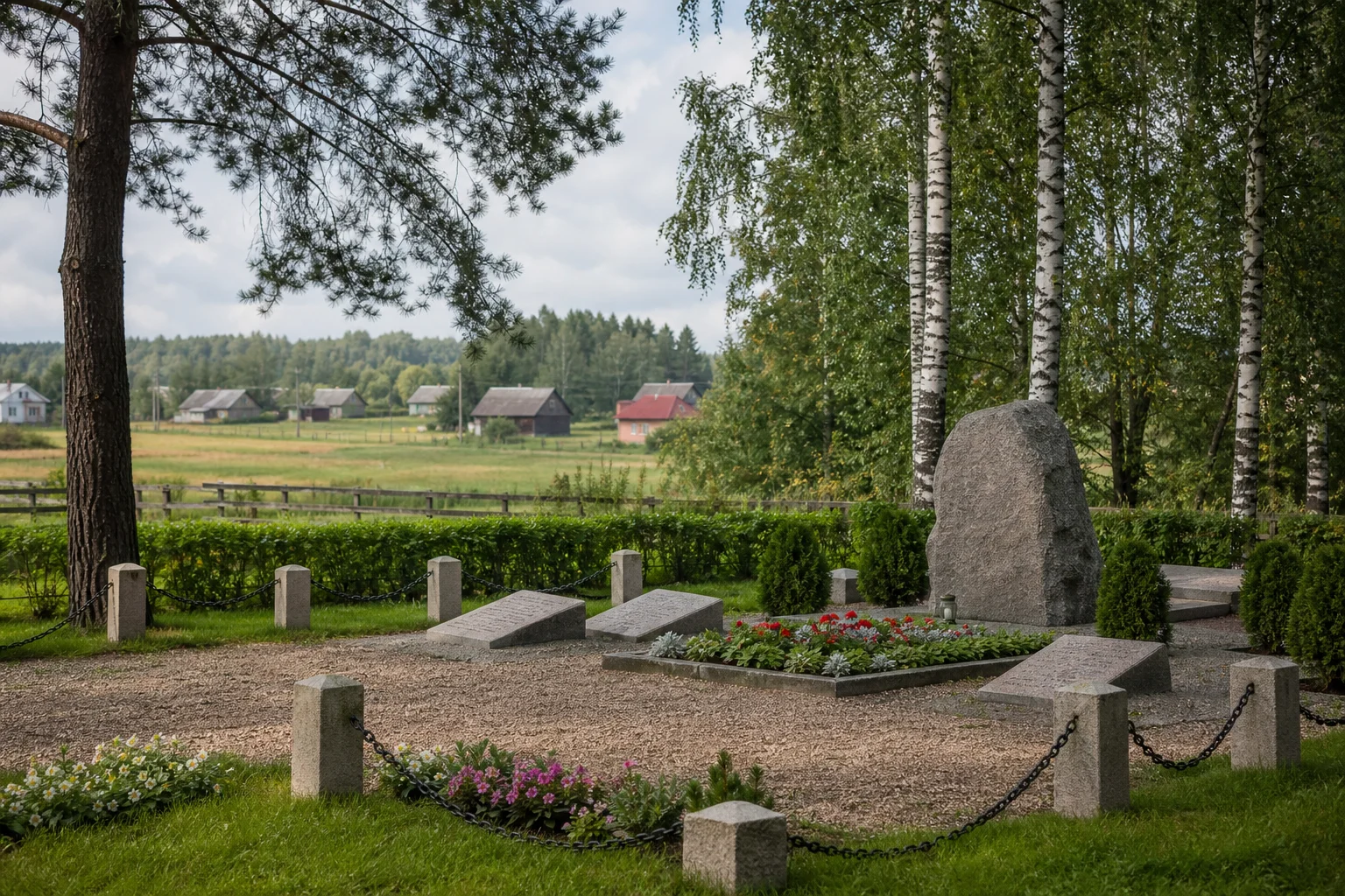 Мемориал на кладбище солдат Первой мировой войны возле деревни Русское село